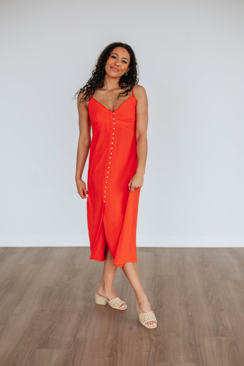 Kiah Midi Dress - Salsa