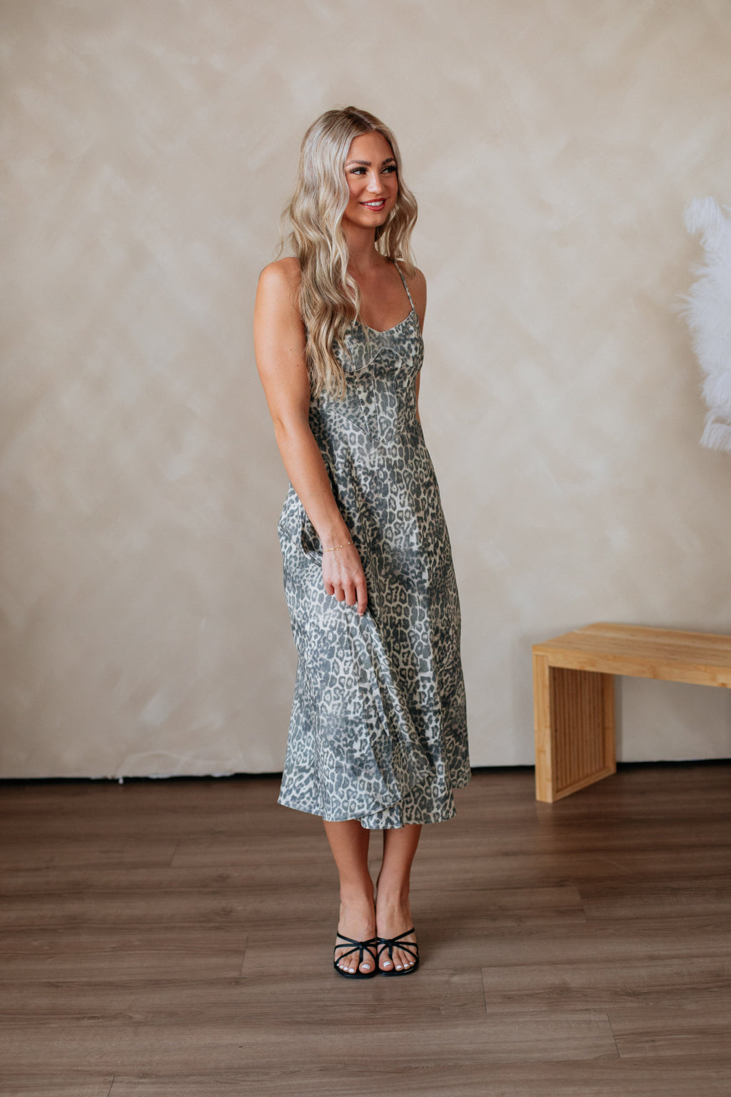 Taya Leopard Midi Dress