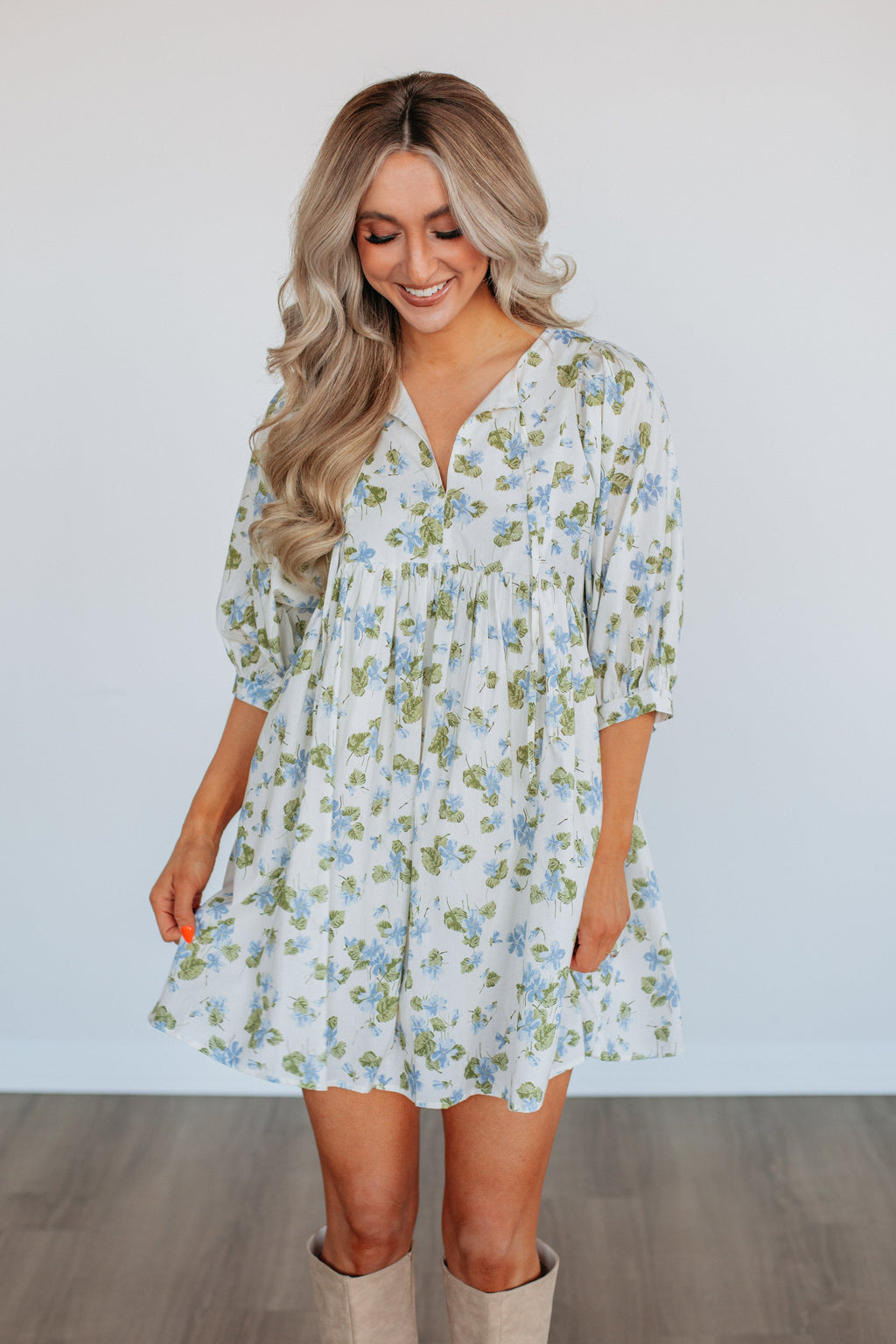 Linden Floral Babydoll Dress