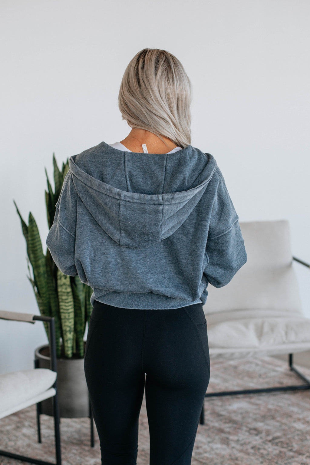 Maxwell Washed Zip-Up Hoodie - Midnight