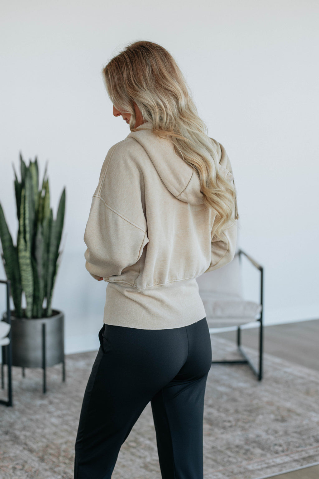 Maxwell Washed Zip-Up Hoodie - Natural