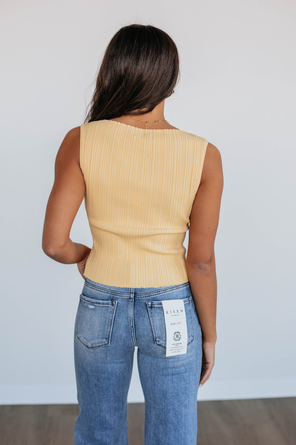 Missie Ribbed Tank - Butter Yellow