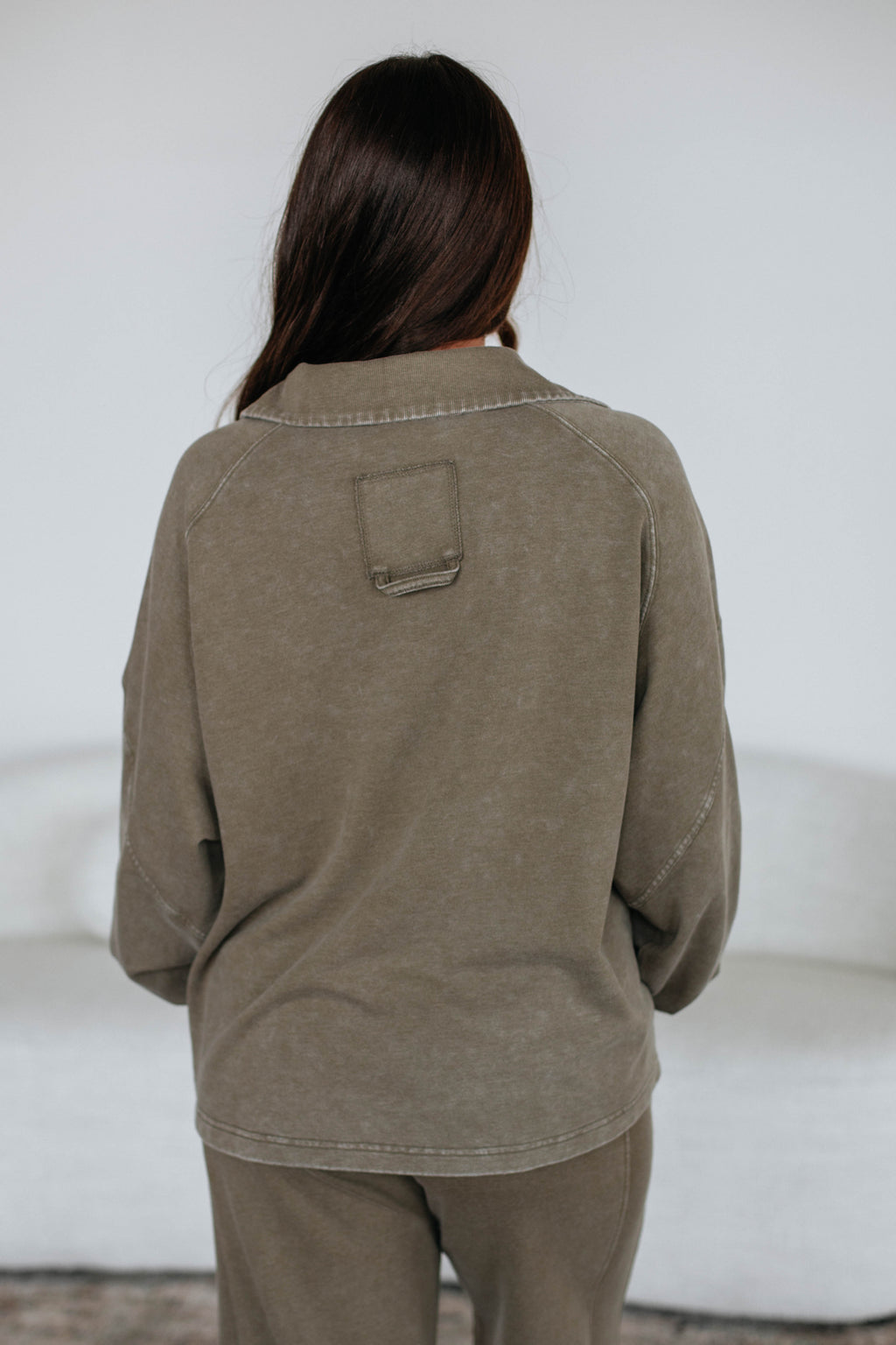 Jyl Washed Pullover - Moss