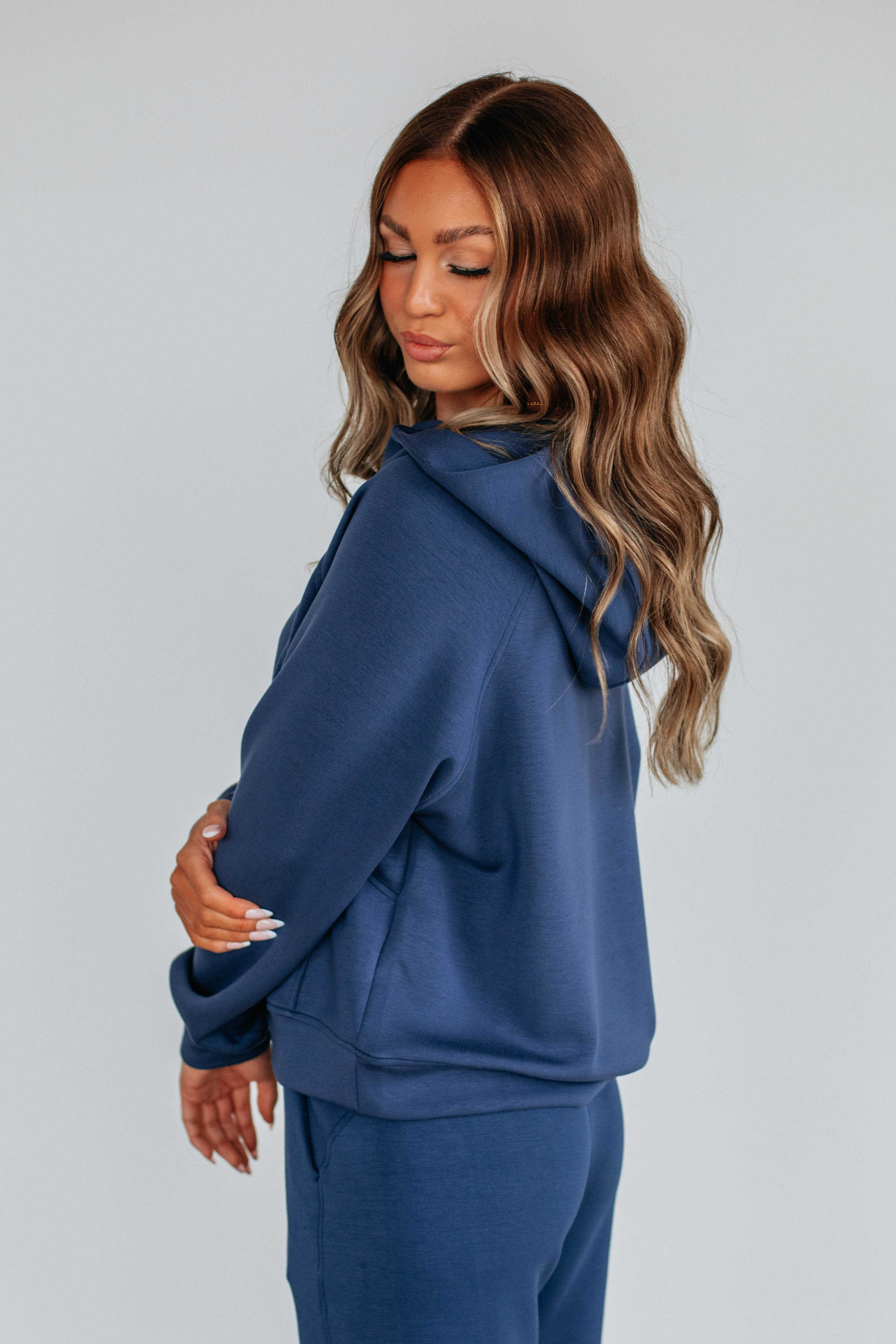Aubrie Half-Zip Pullover - Navy