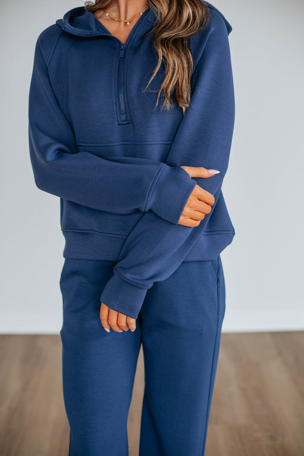 Aubrie Half-Zip Pullover - Navy