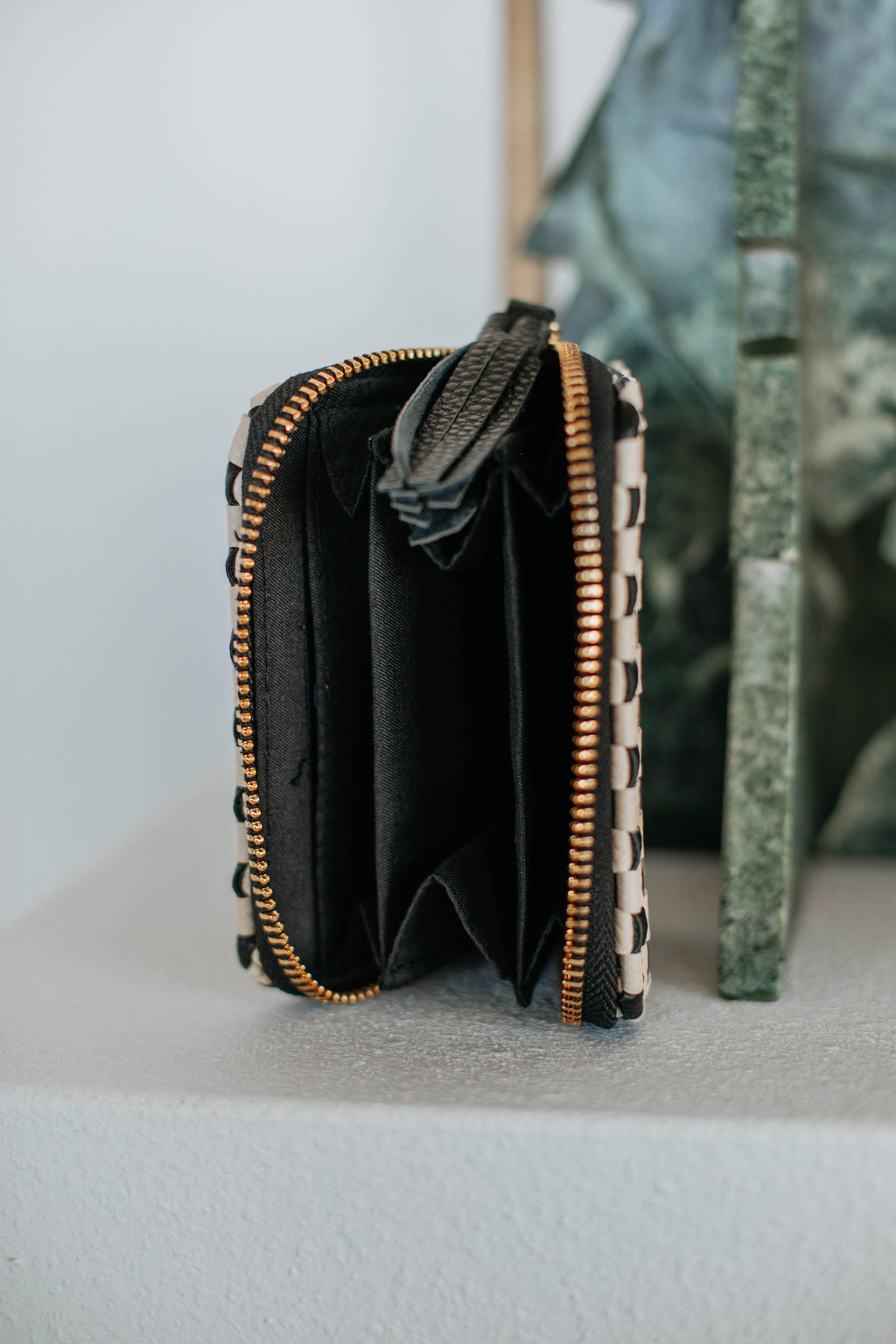 Never On Schedule Wallet - Checkered Black