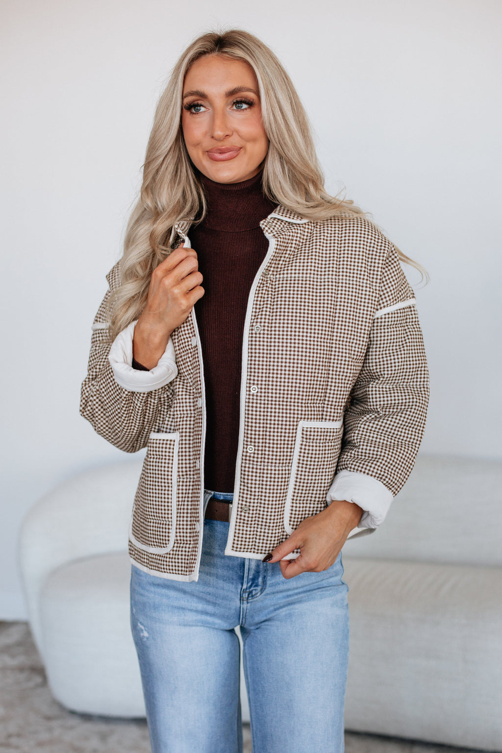 Jenelle Gingham Jacket