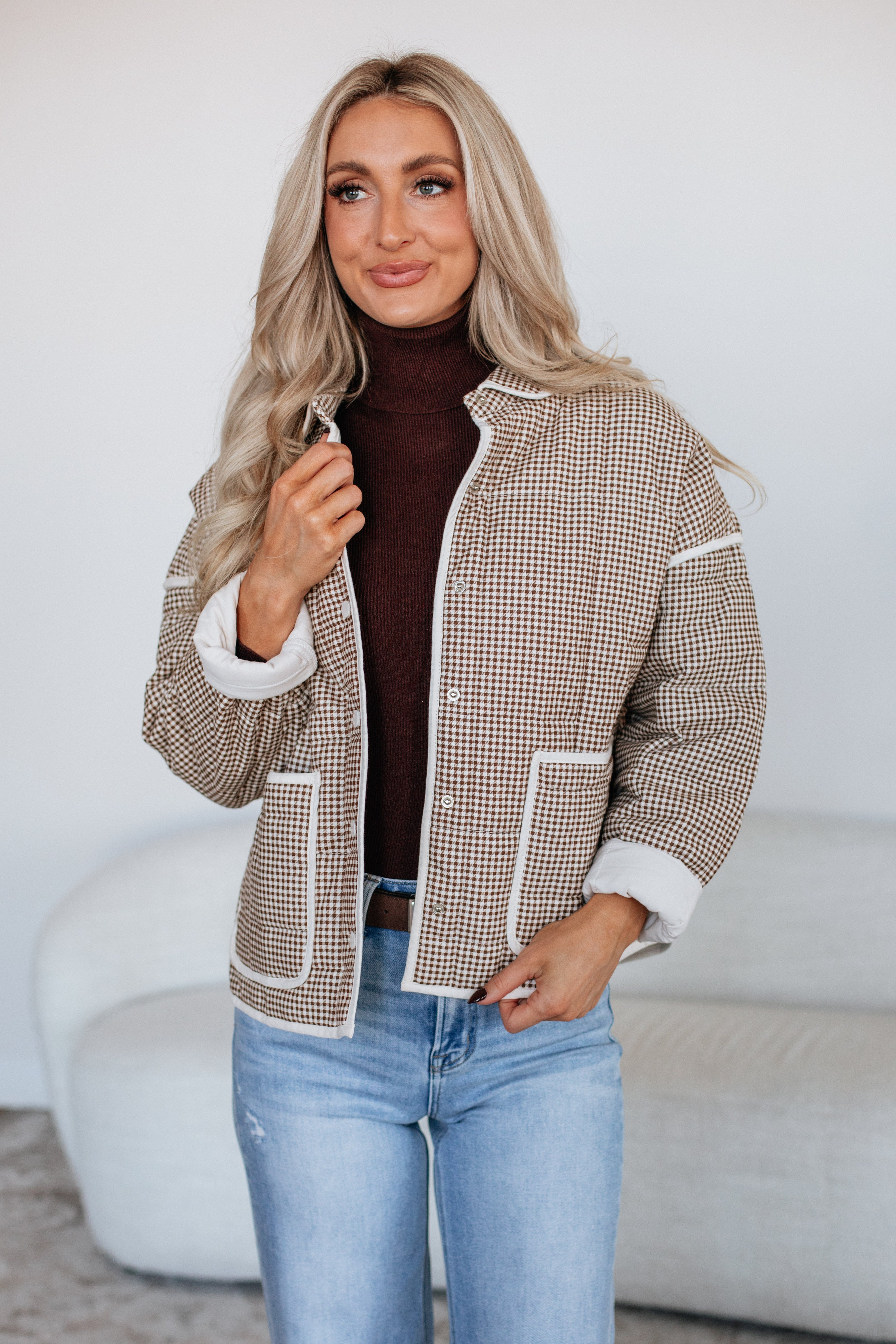 Jenelle Gingham Jacket