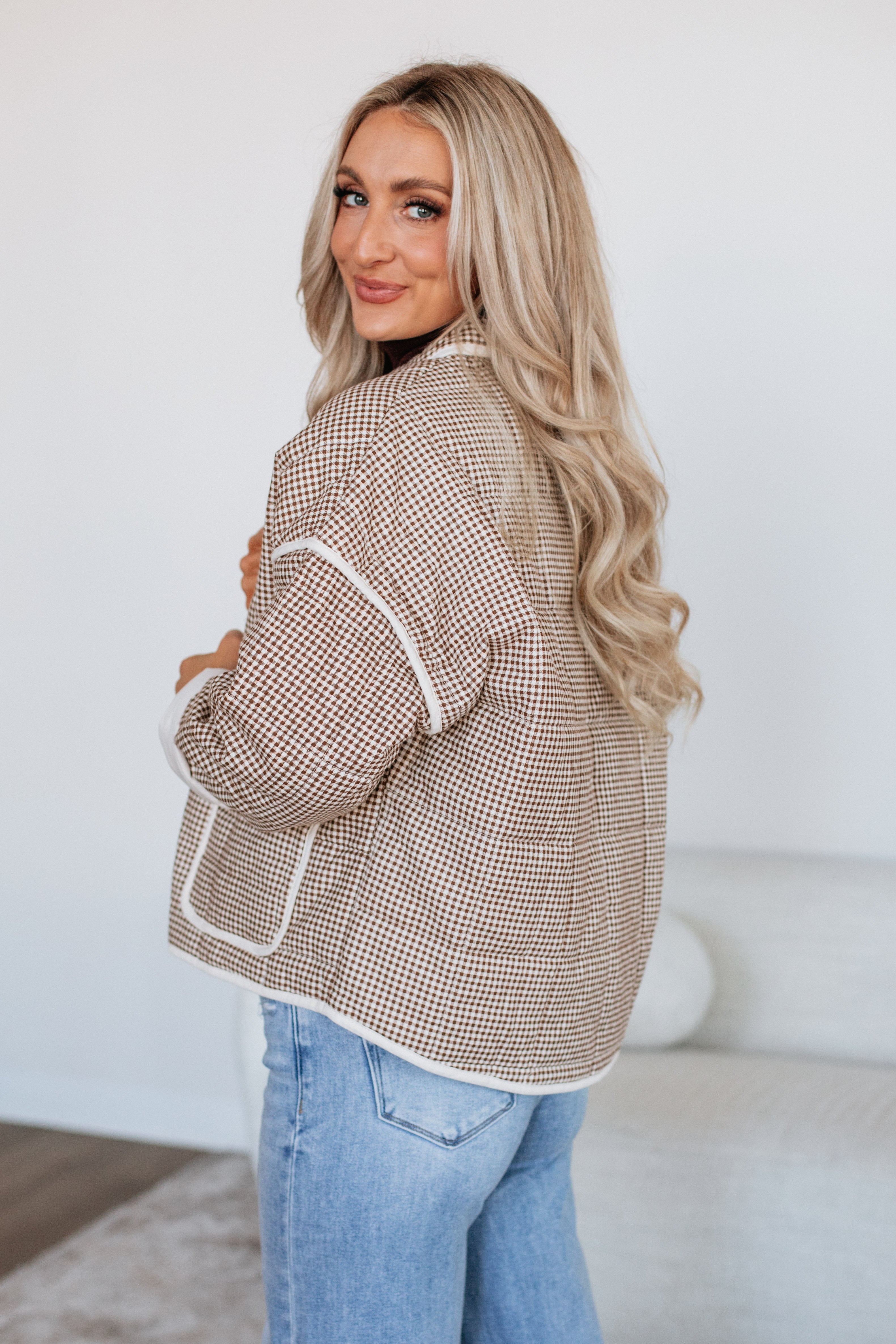 Jenelle Gingham Jacket
