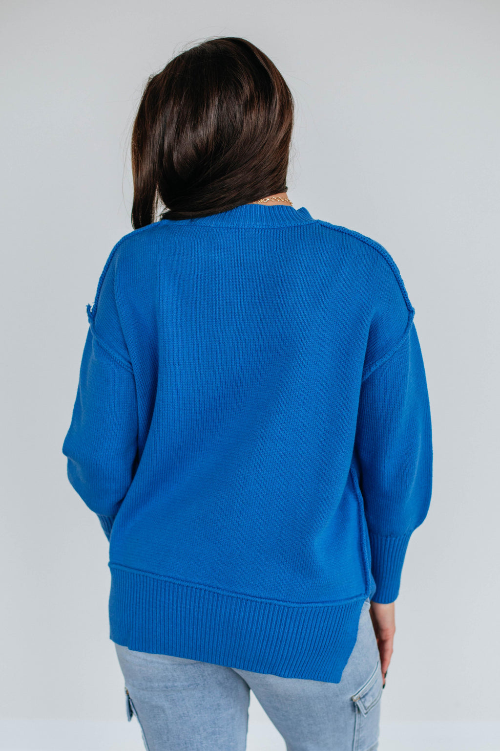 Odelia Oversized Sweater - Royal Blue