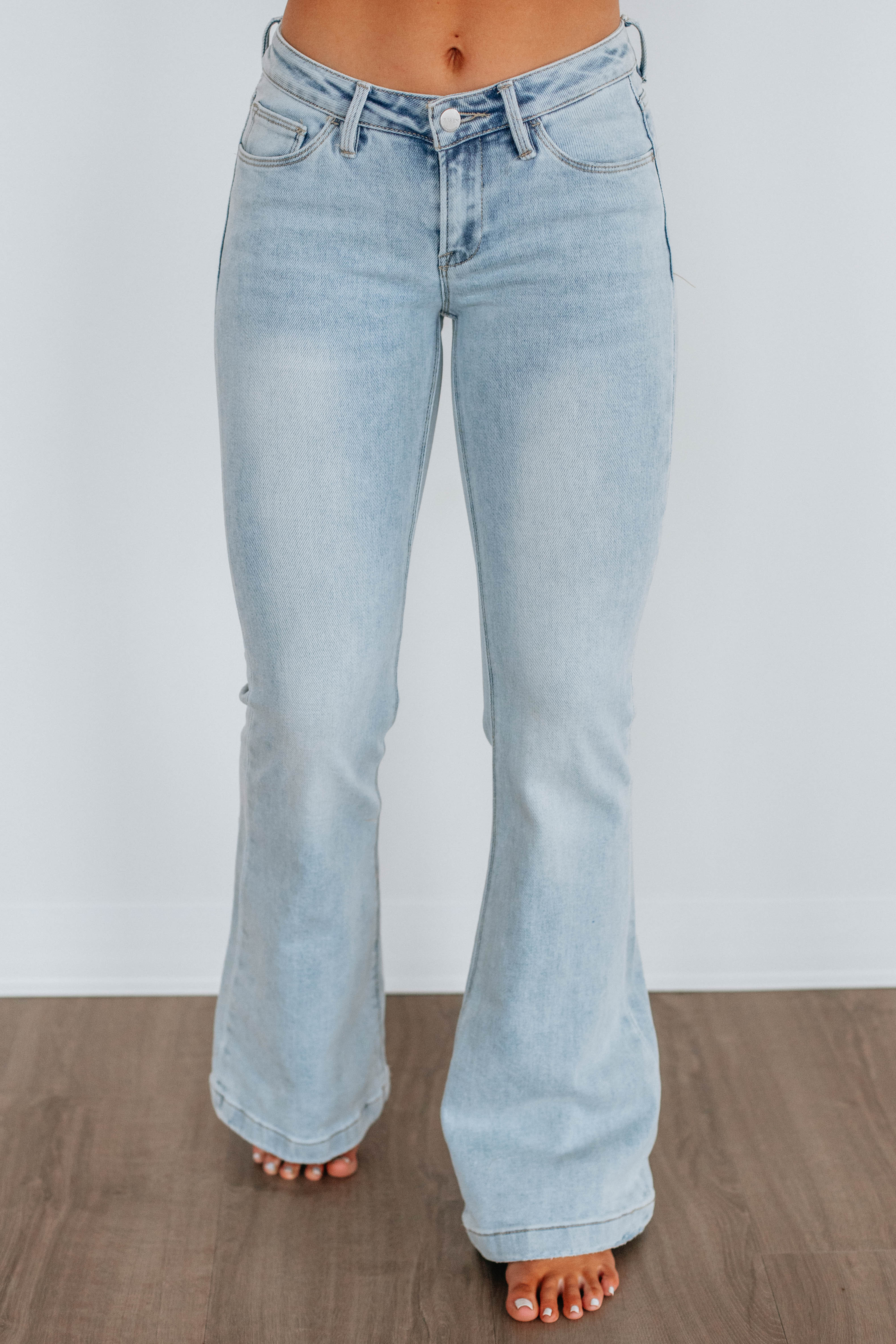Palmer Risen Flare Jeans - Light Wash