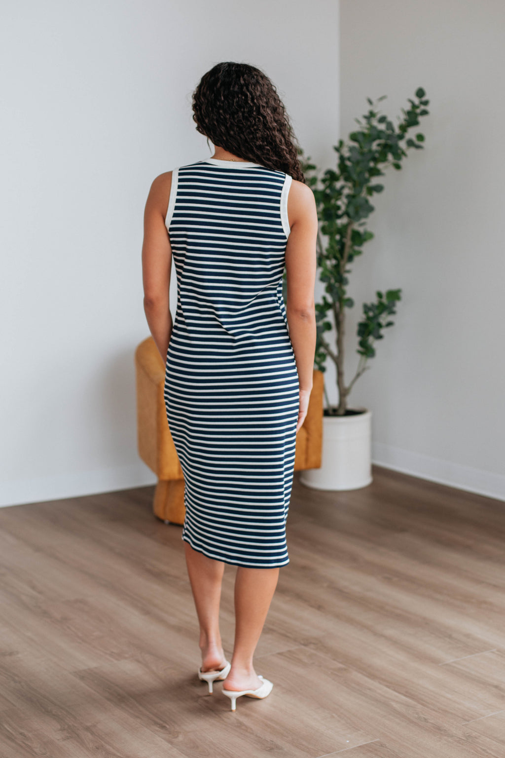 Pattie Striped Dress - Navy Mix