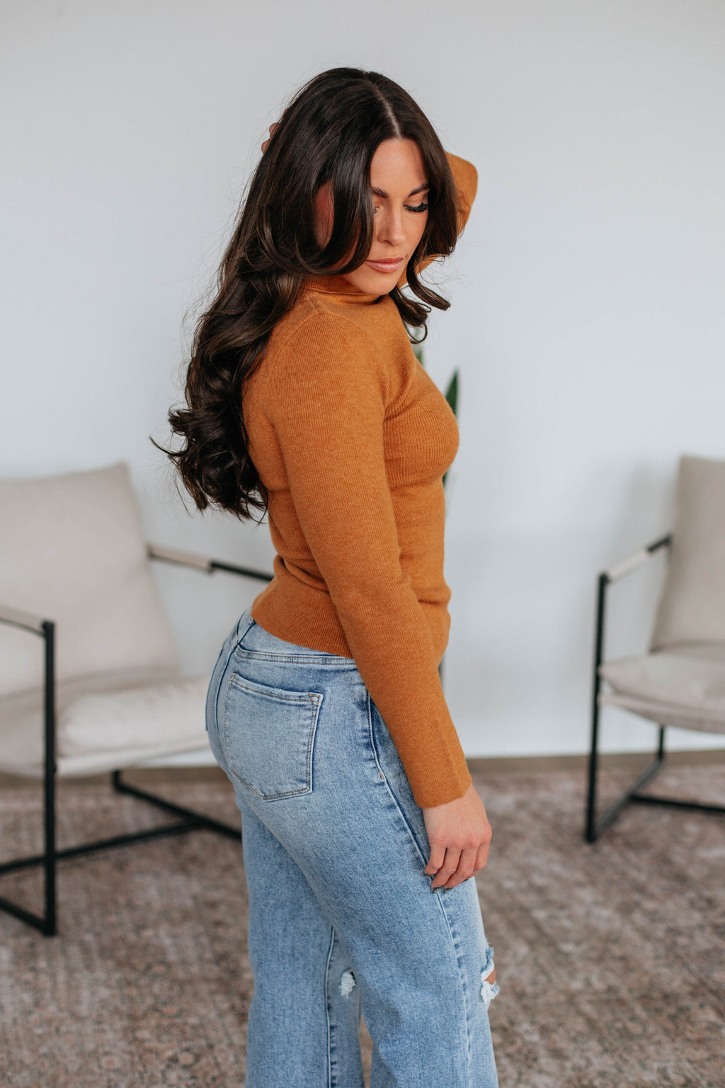 Paxton Turtle Neck Sweater - Camel