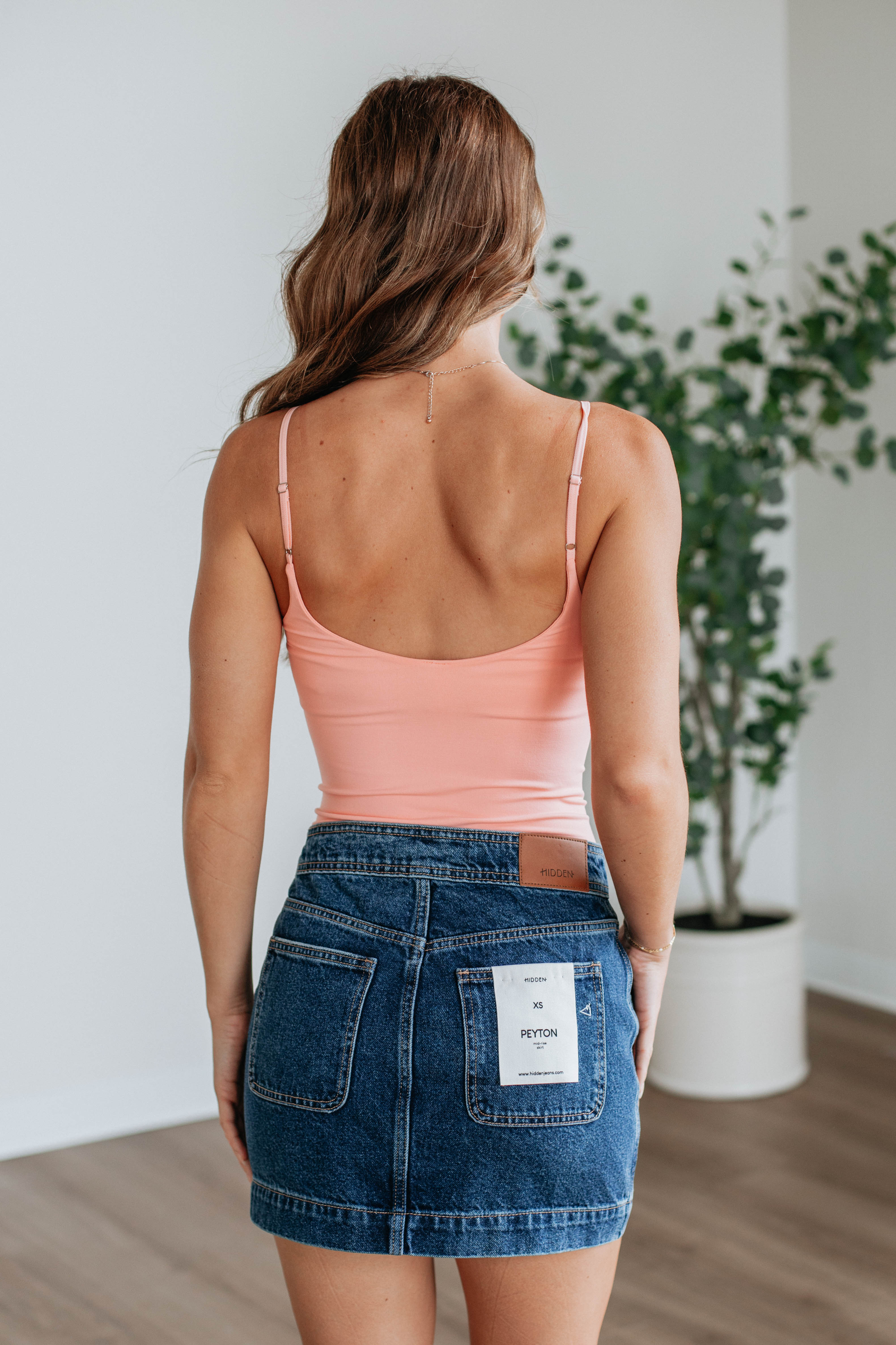 Peyton Hidden Denim Skirt - Dark Wash