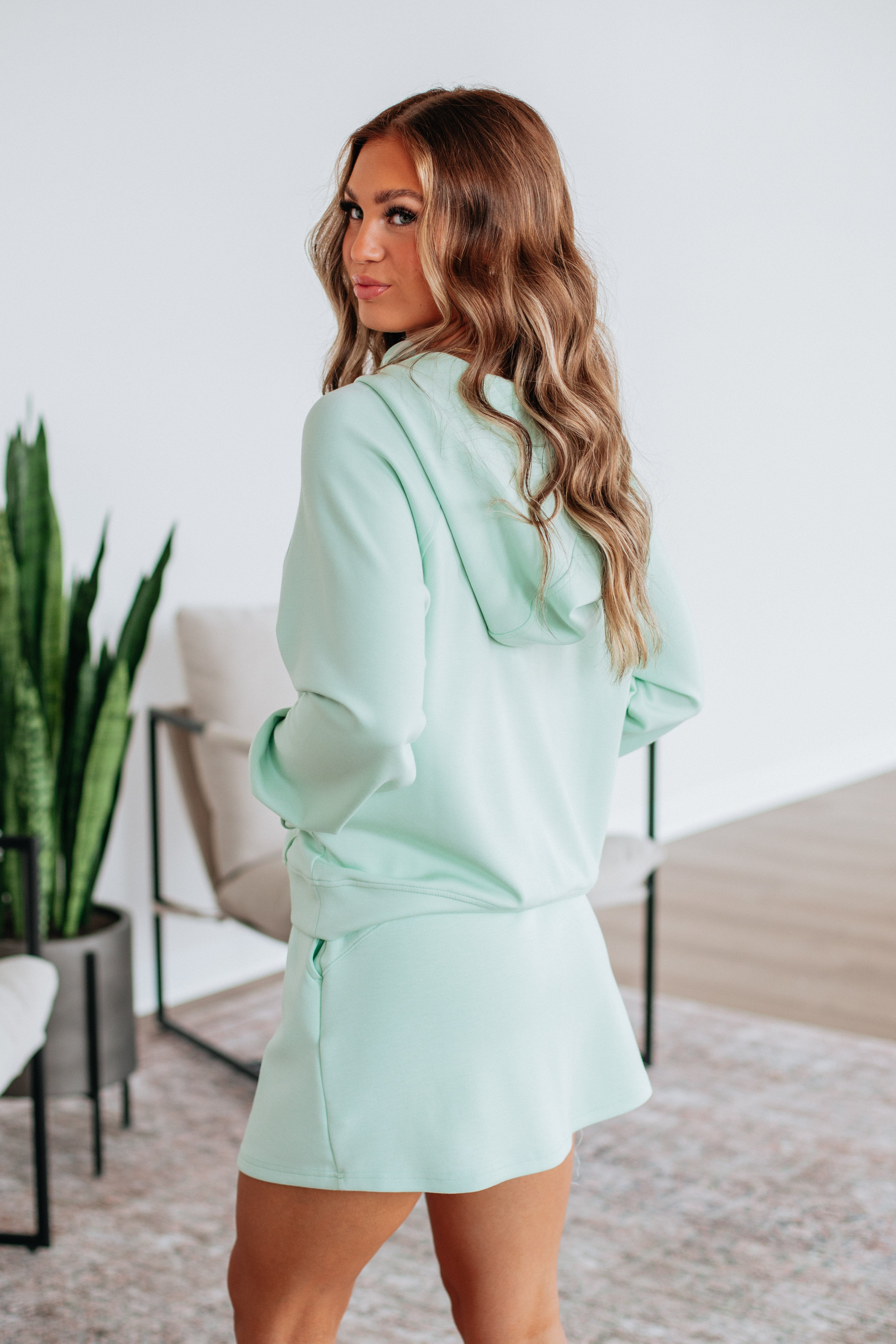 Aubrie Half-Zip Pullover - Mint