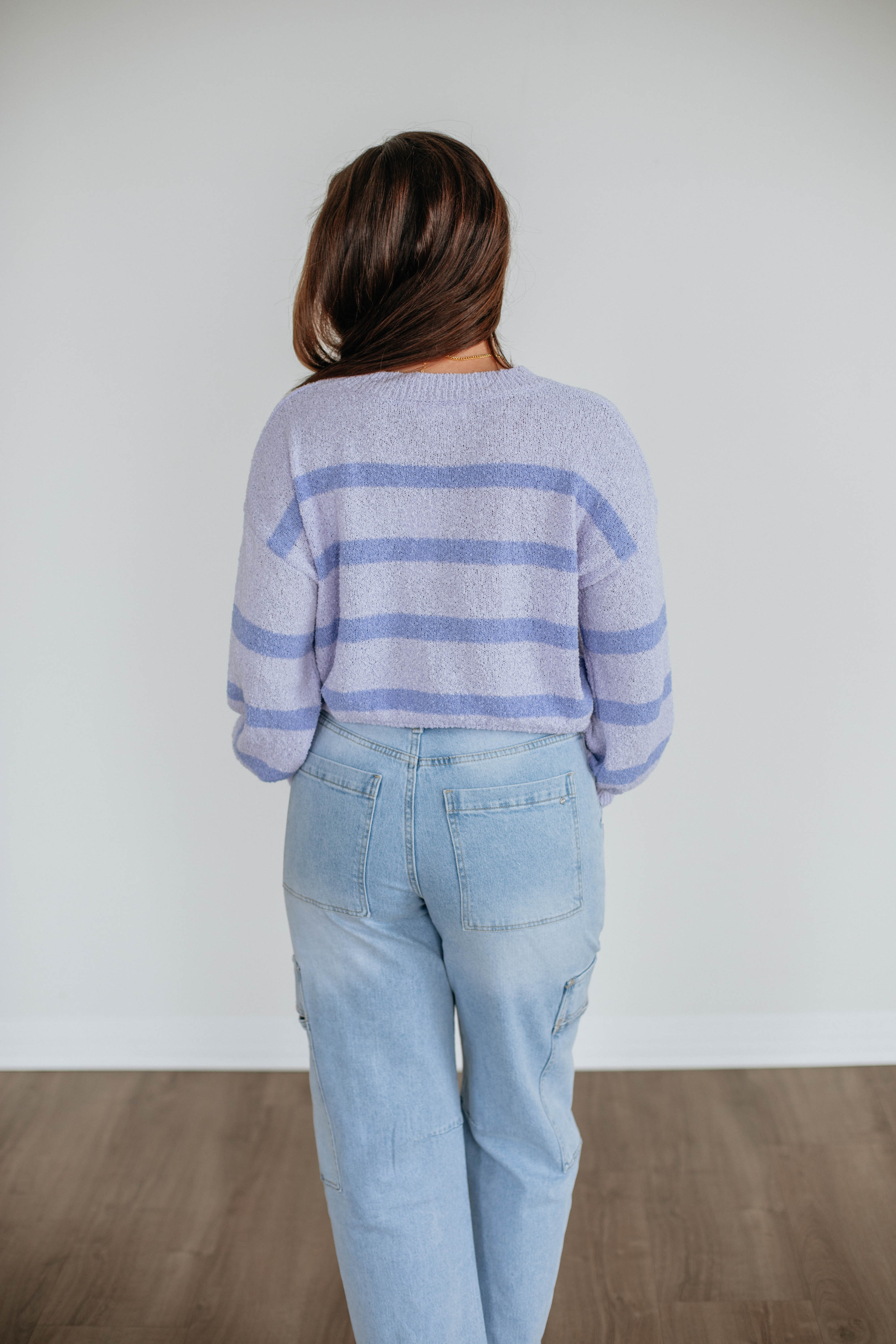 Aubriana Striped Sweater - Lavender Mix