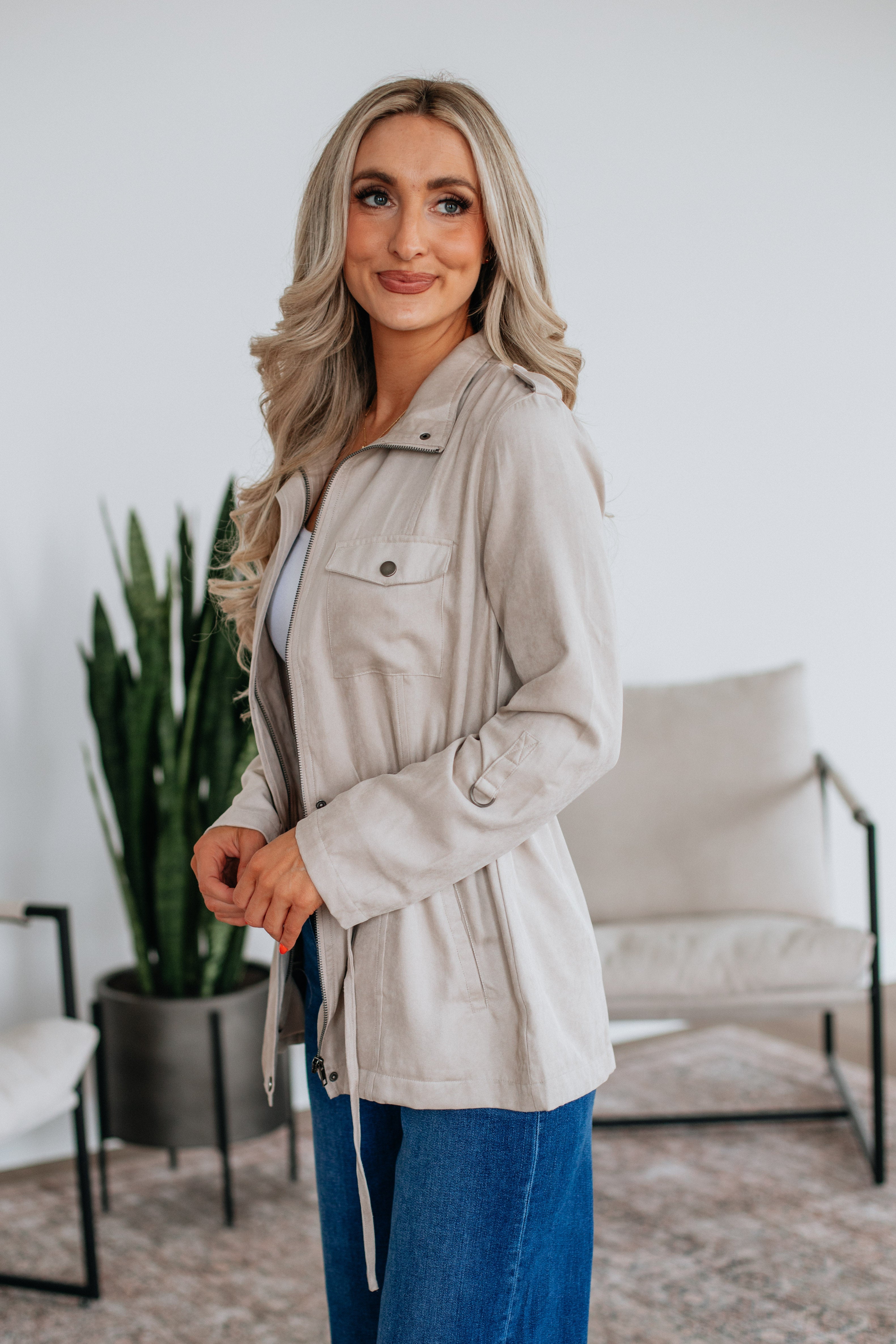 Talon Utility Jacket - Beige