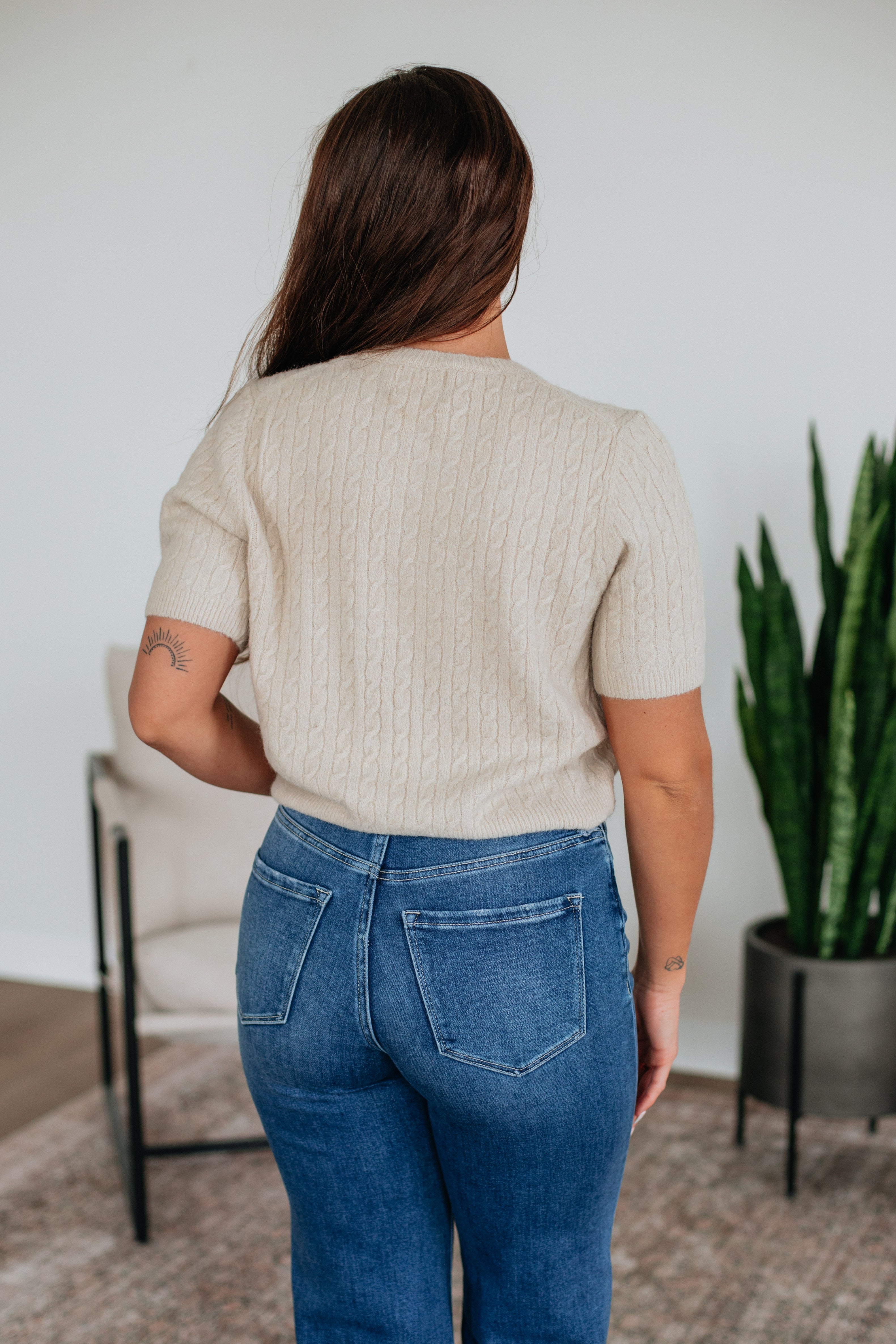 Denise Cardigan Top - Sand