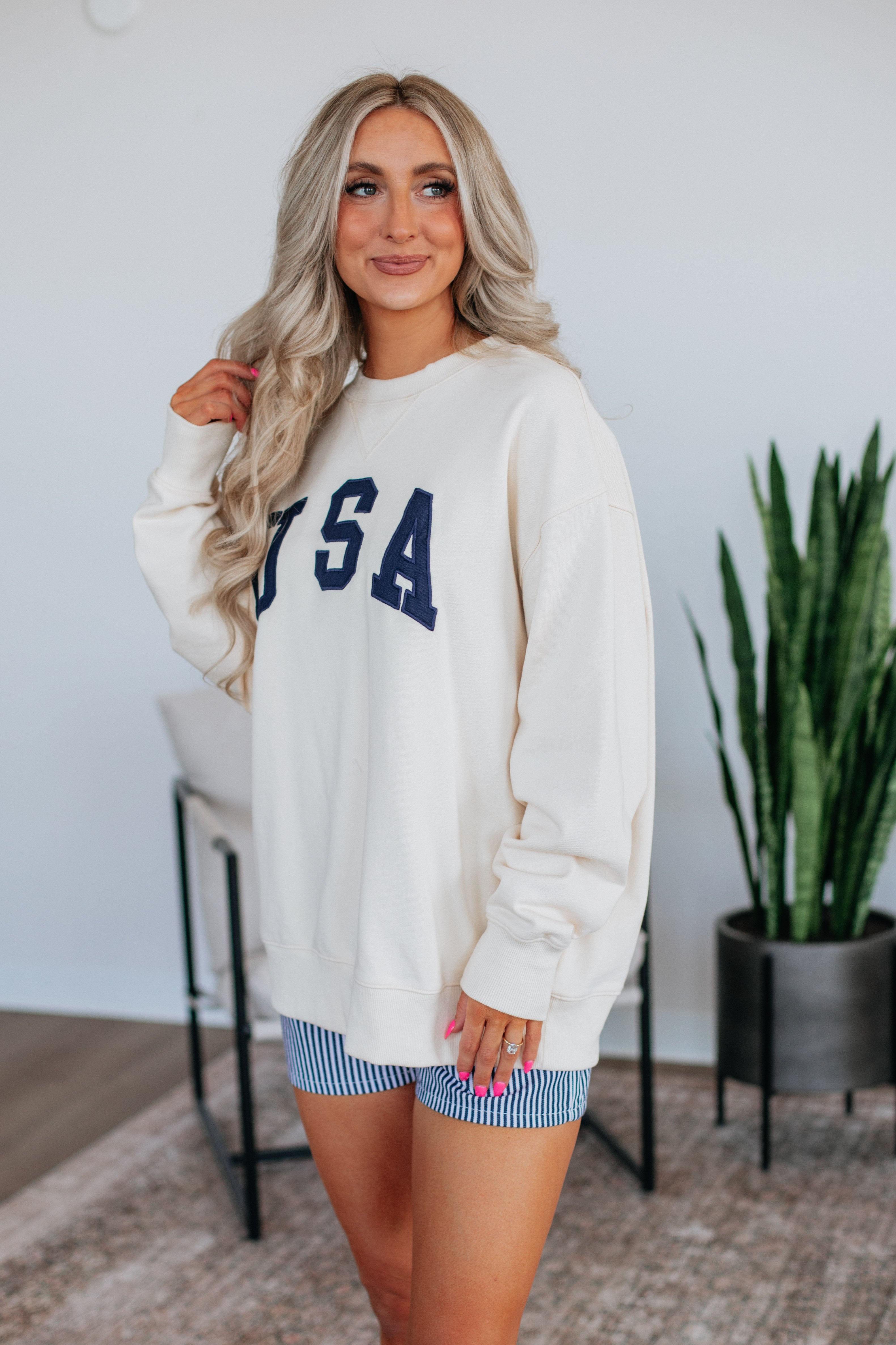 USA Pullover - Cream