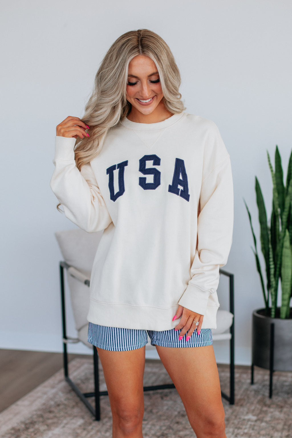 USA Pullover - Cream