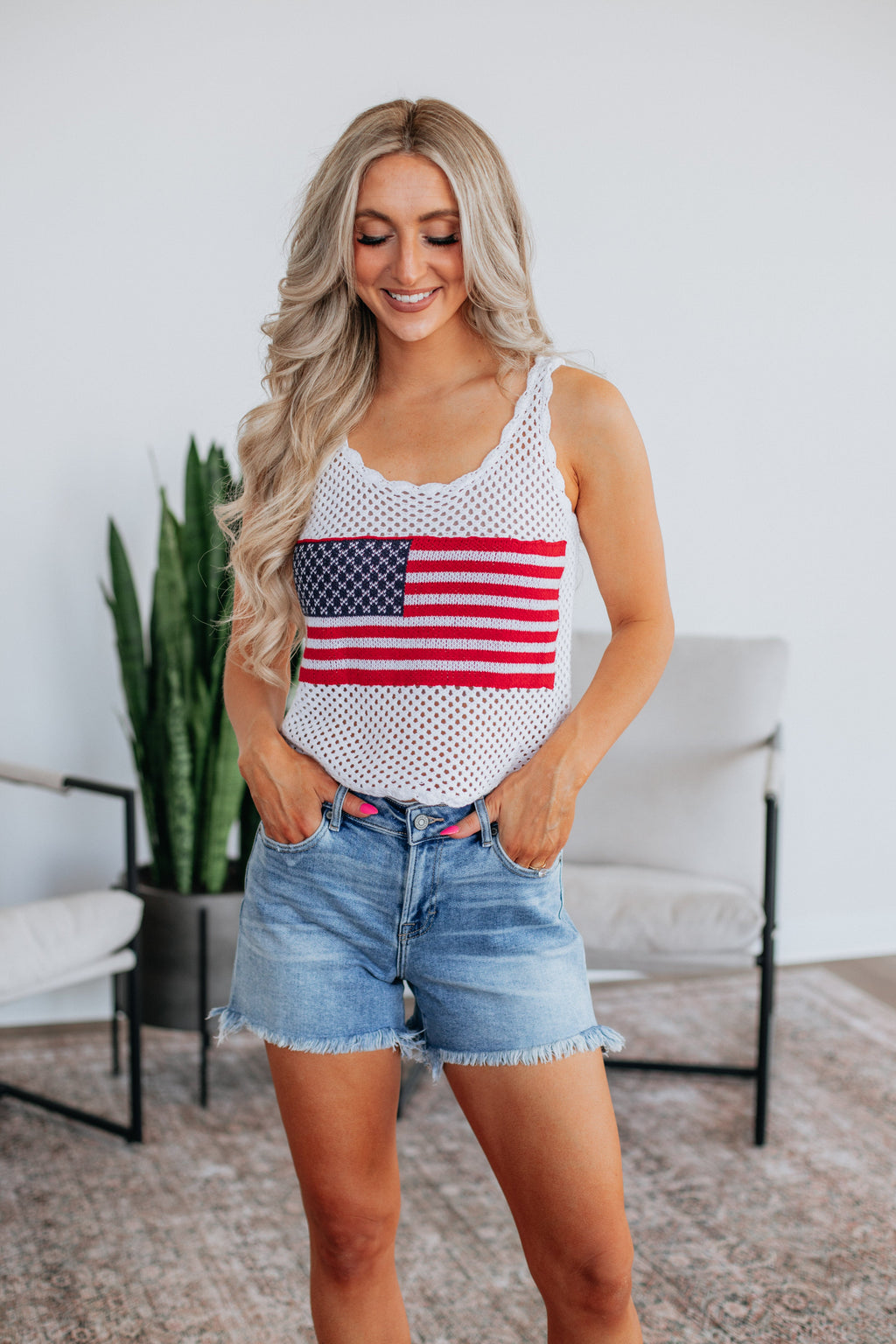 Patriotic Babe Tank - Ivory