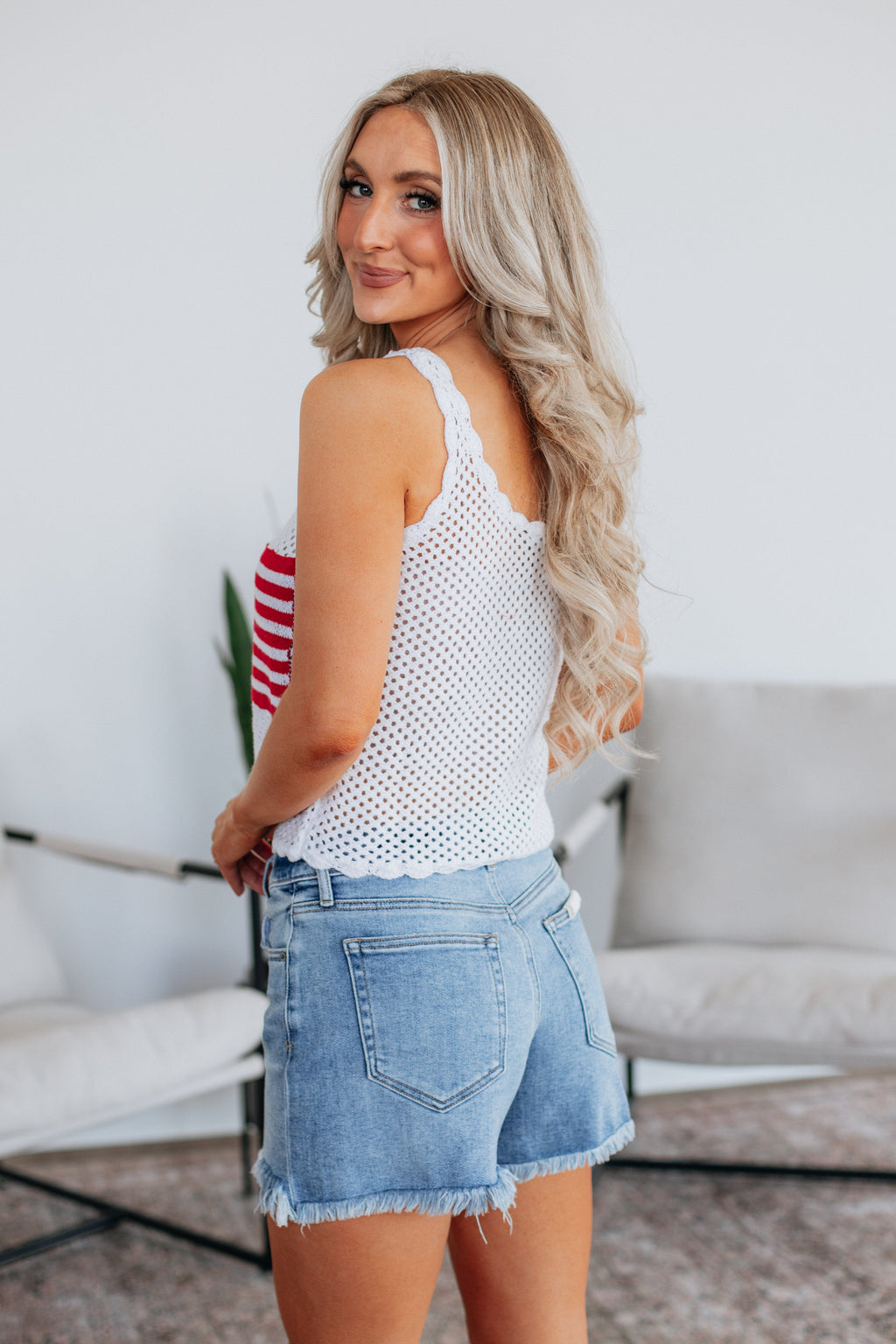 Patriotic Babe Tank - Ivory