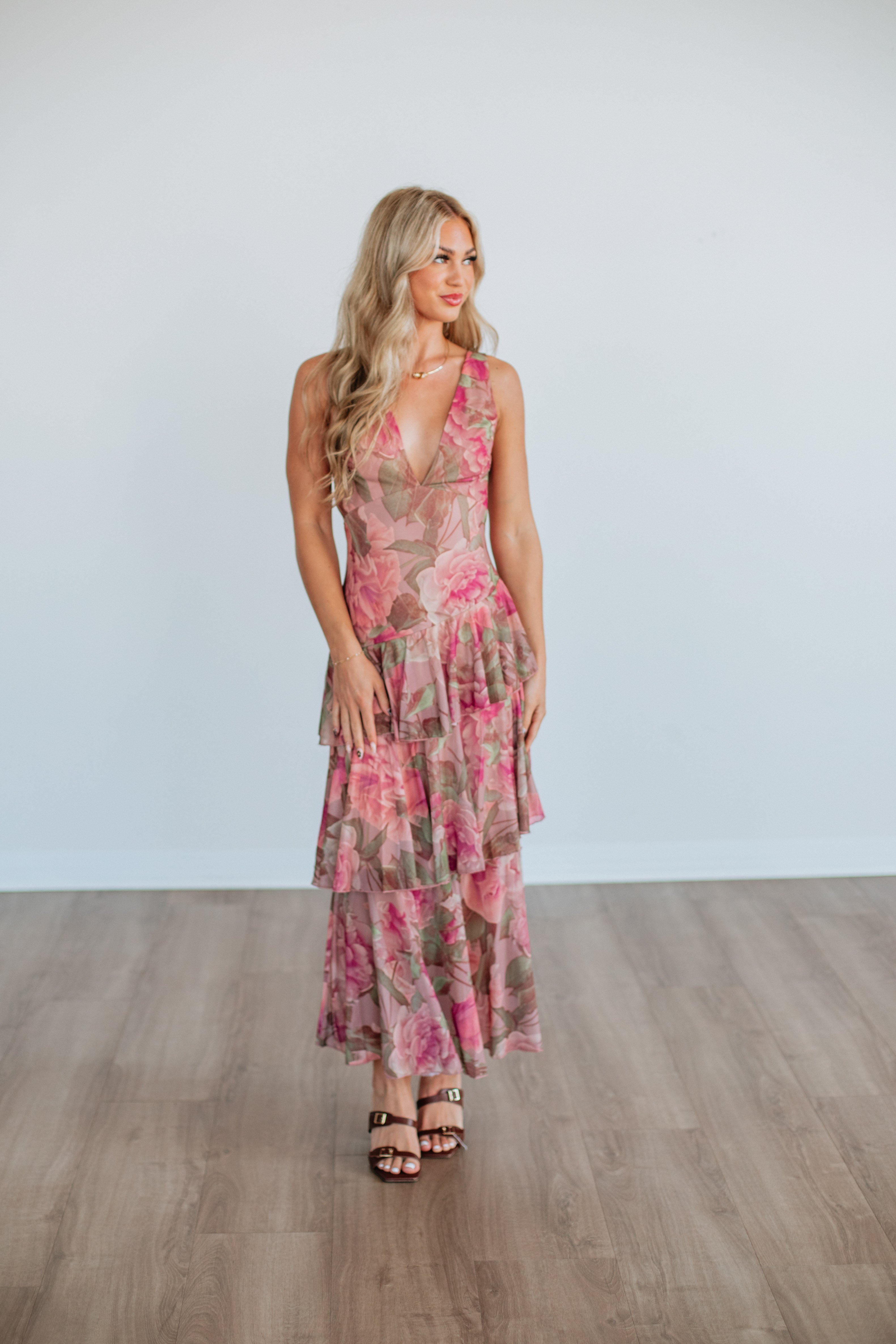 Flirty In Floral Maxi Dress