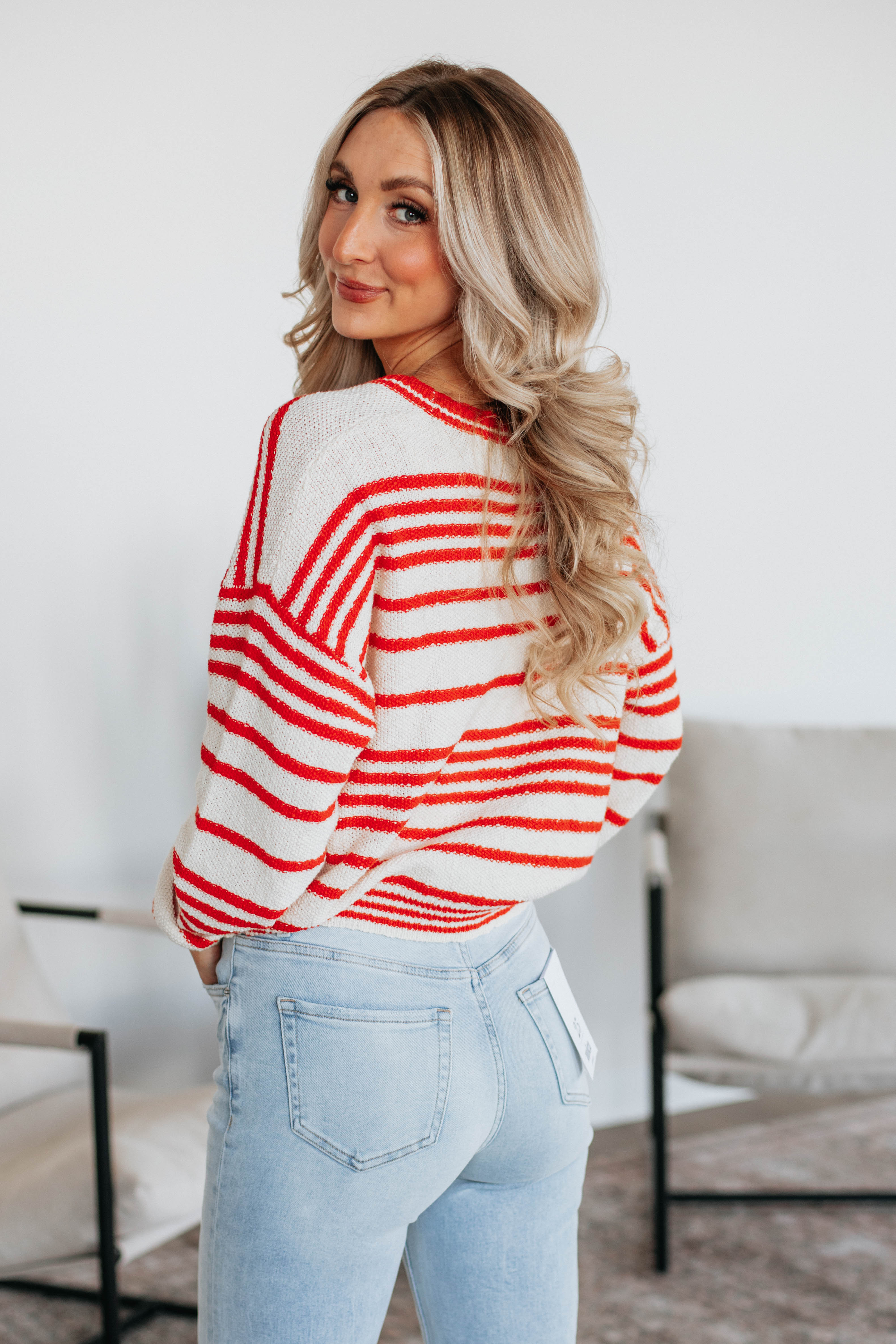 Scottie Striped Cardigan - Cherry Mix