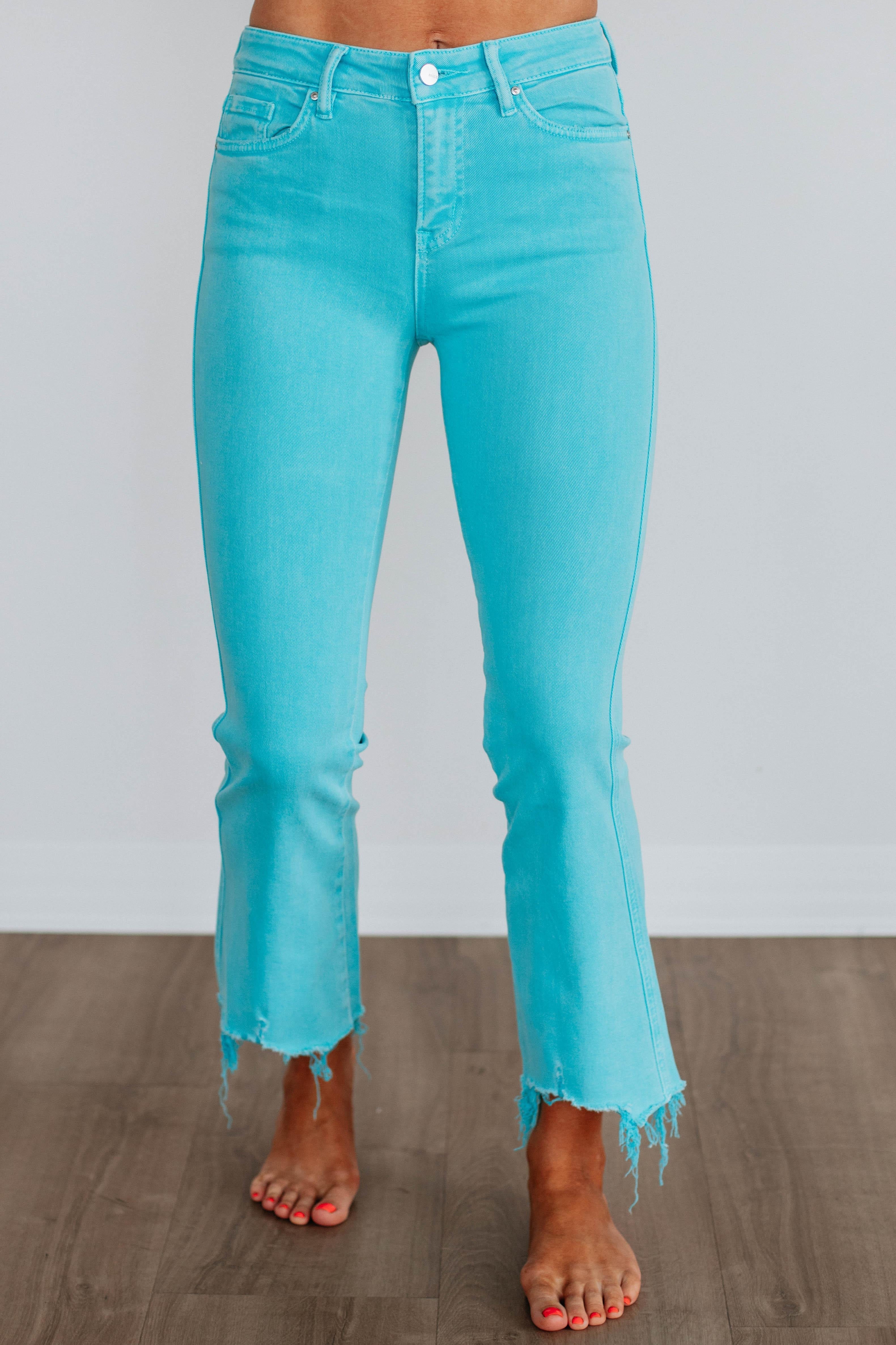 Emberly Mica Jeans - Cyan