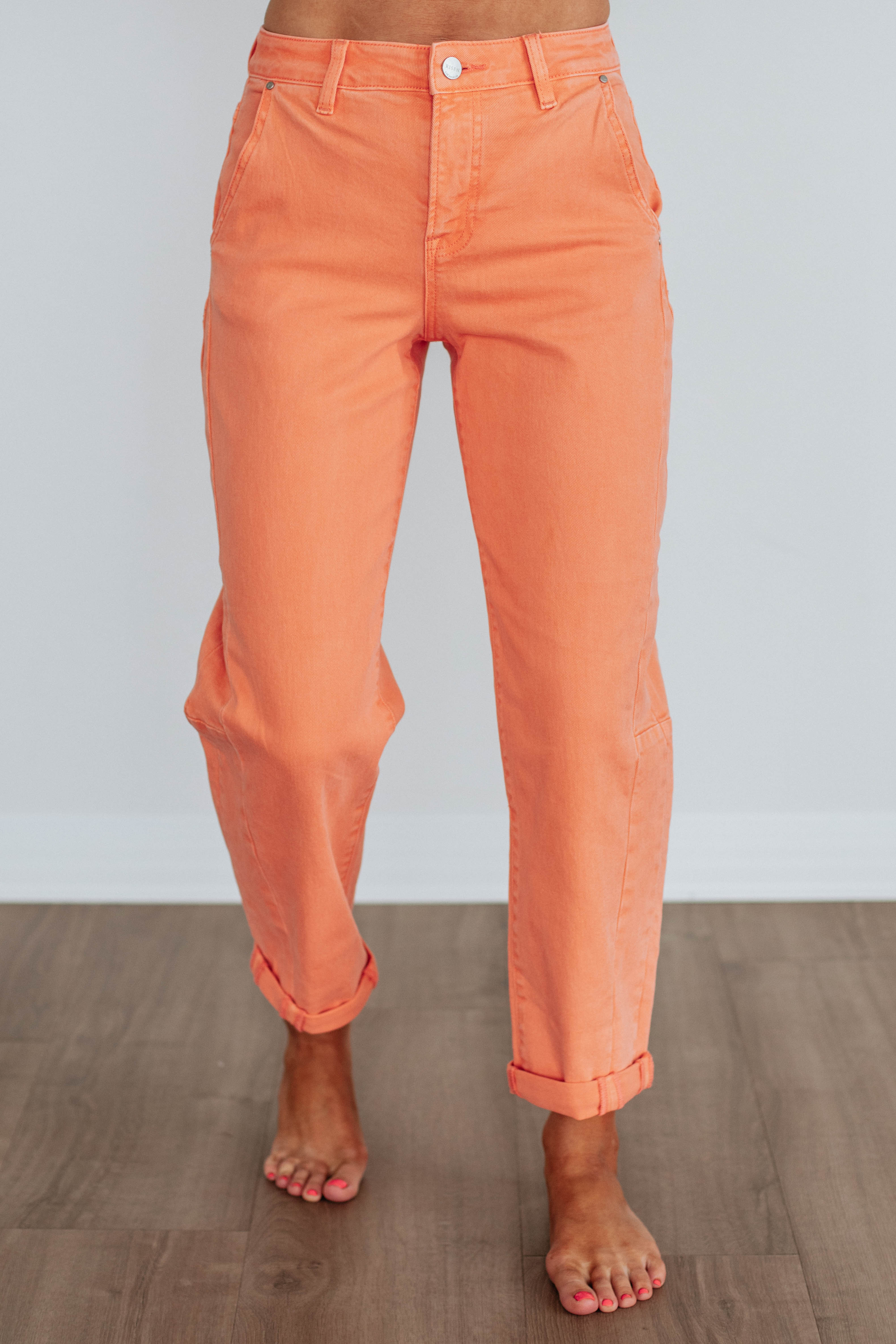 Mallorie Risen Jeans - Coral Peach