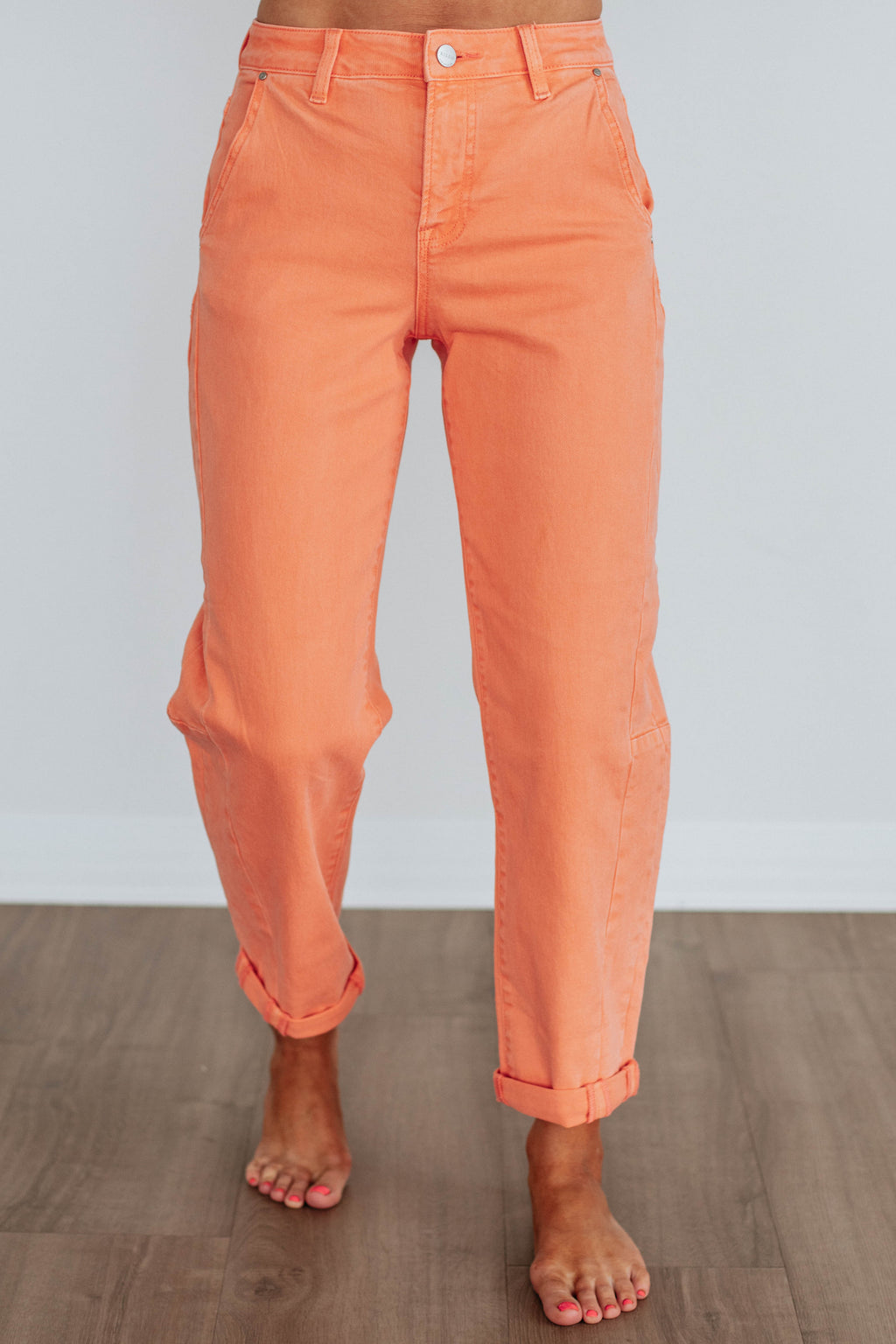 Mallorie Risen Jeans - Coral Peach