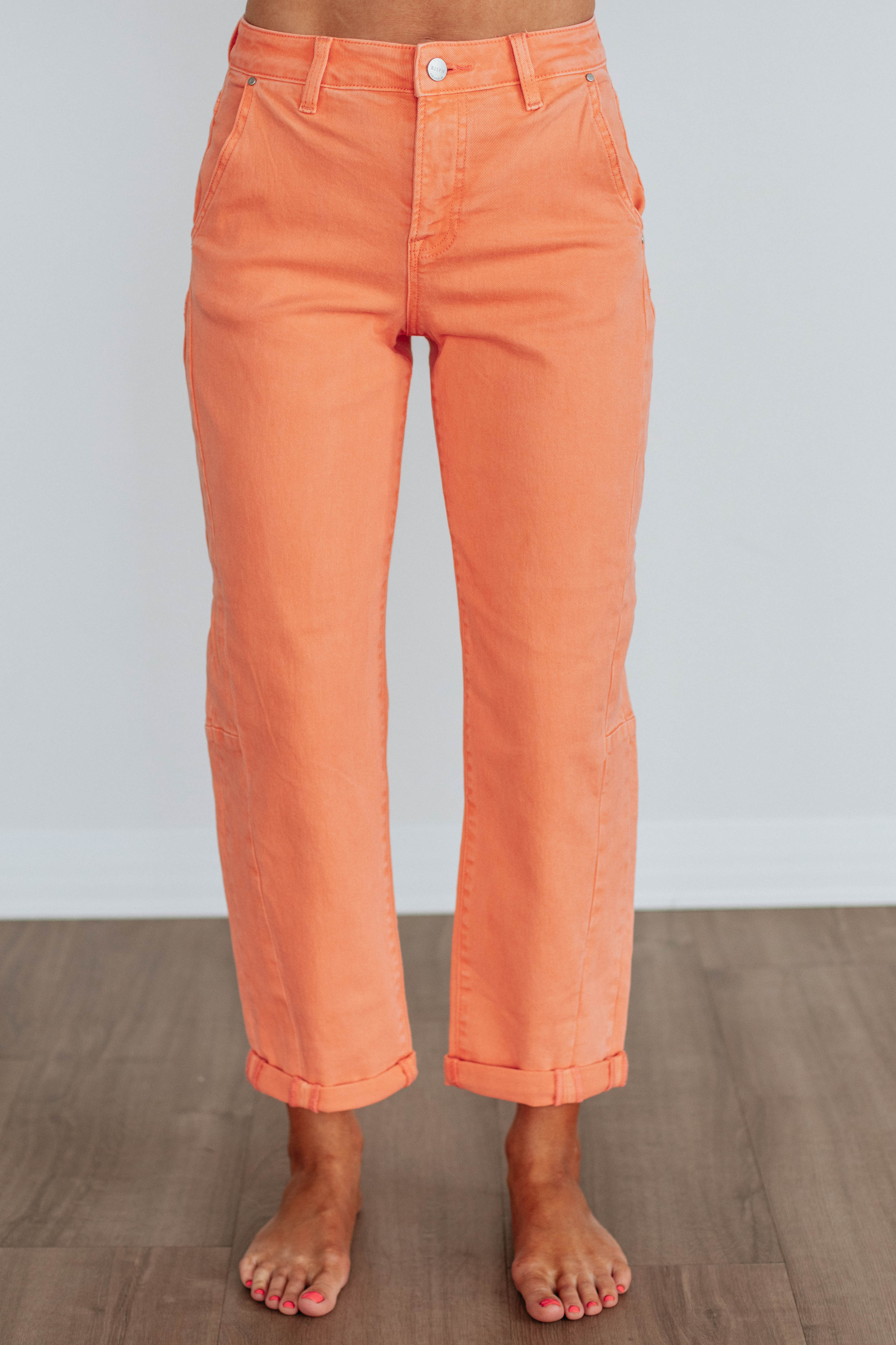 Mallorie Risen Jeans - Coral Peach