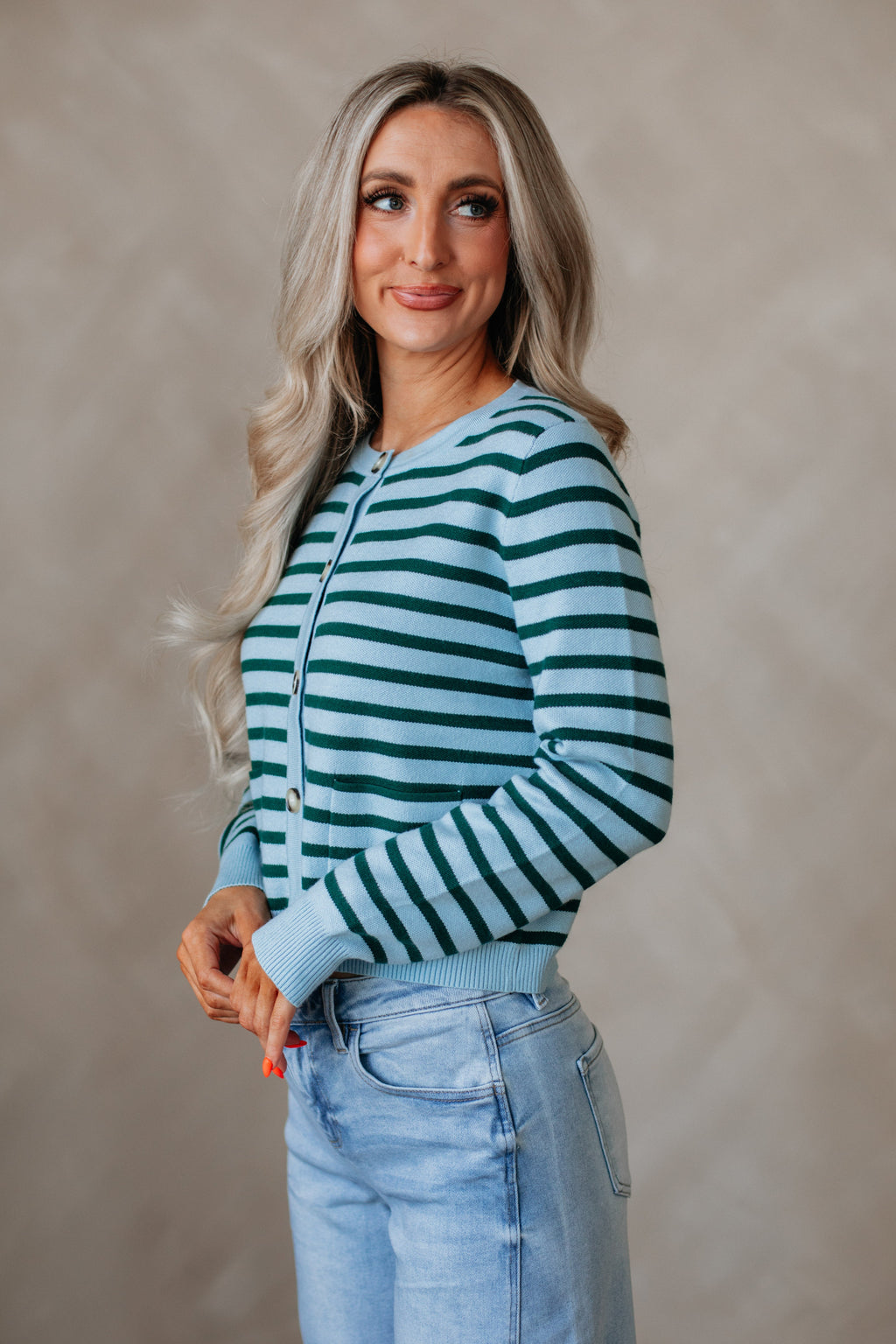 Coralie Striped Cardigan
