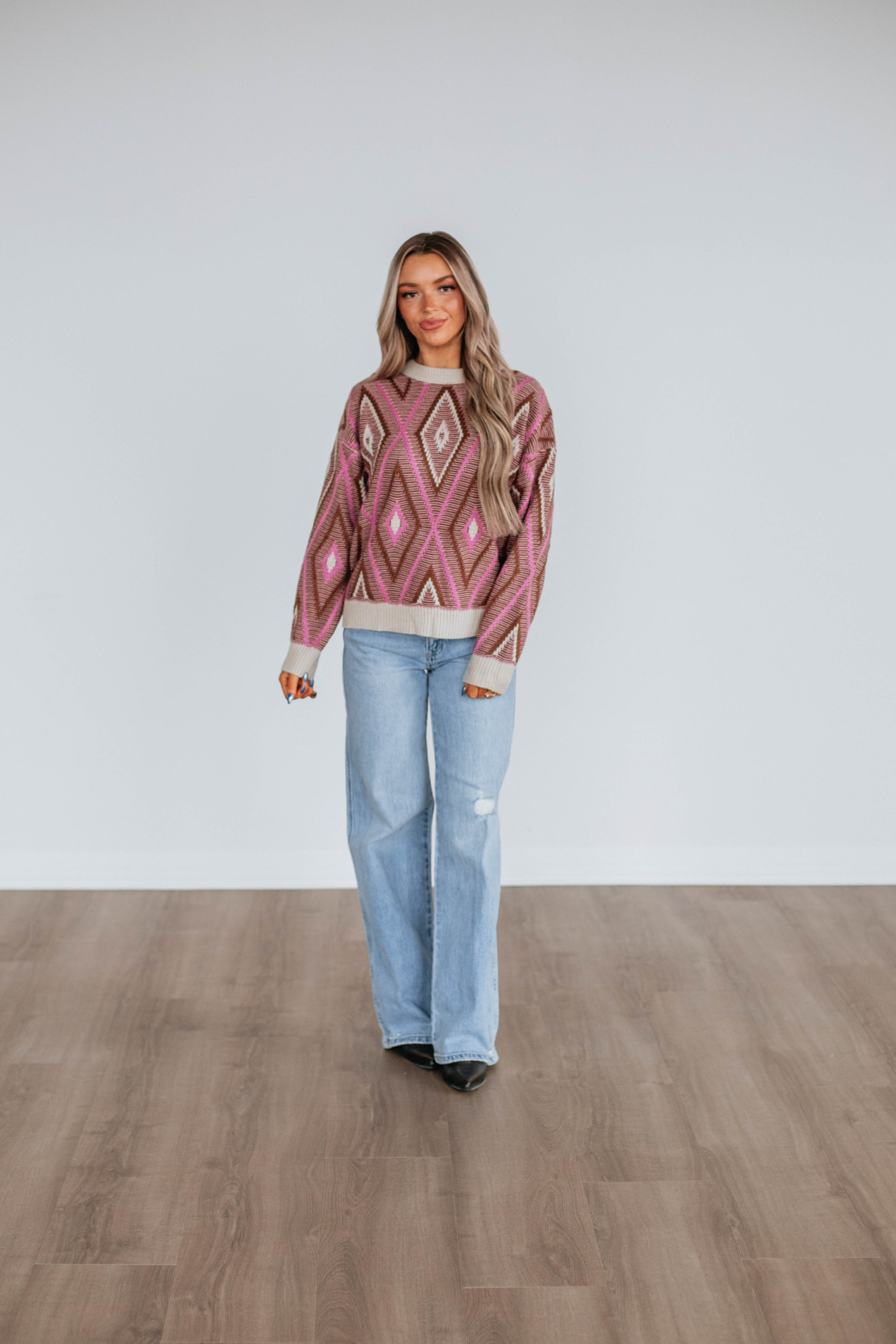 Sheena Knit Sweater - Chocolate Mix