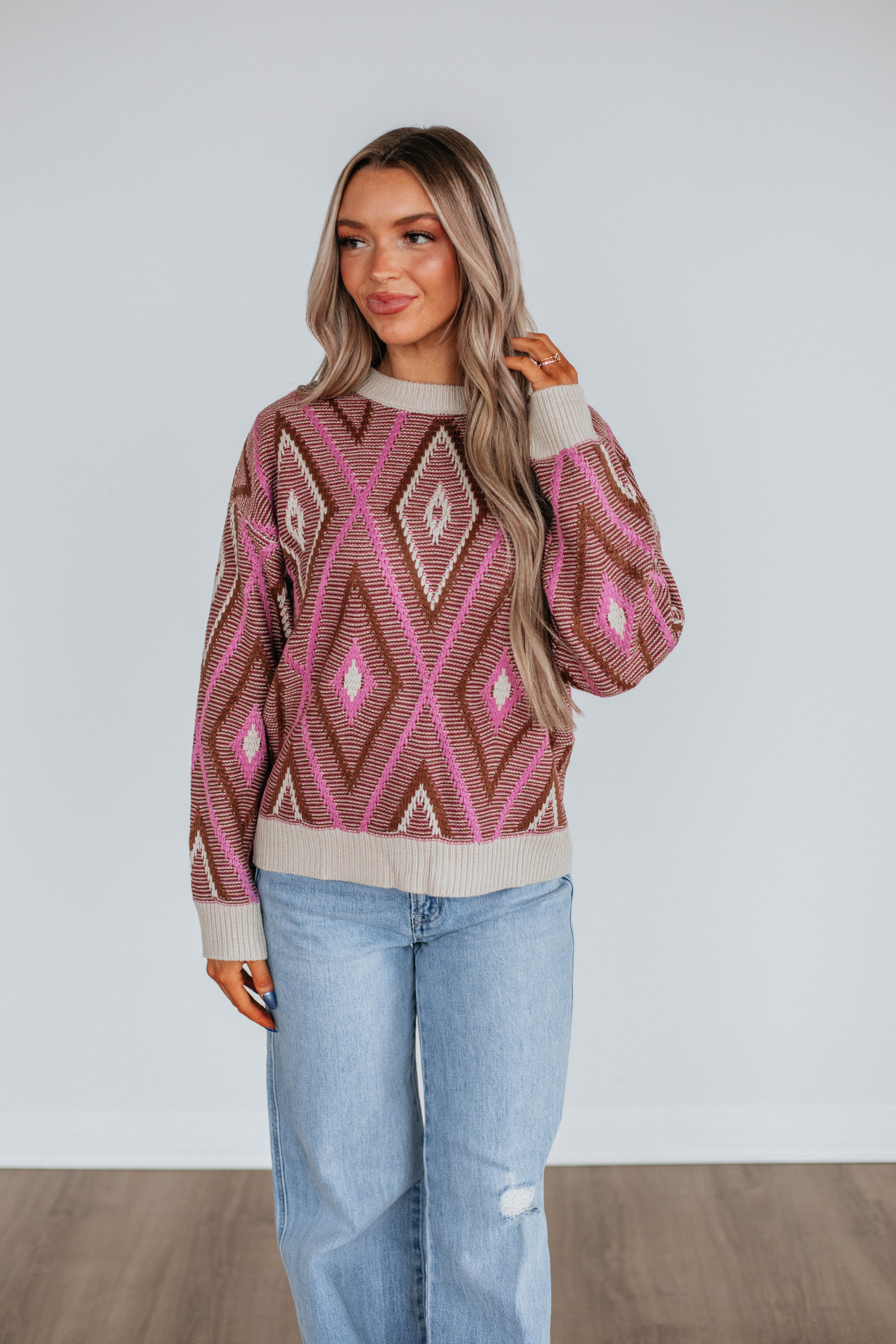 Sheena Knit Sweater - Chocolate Mix
