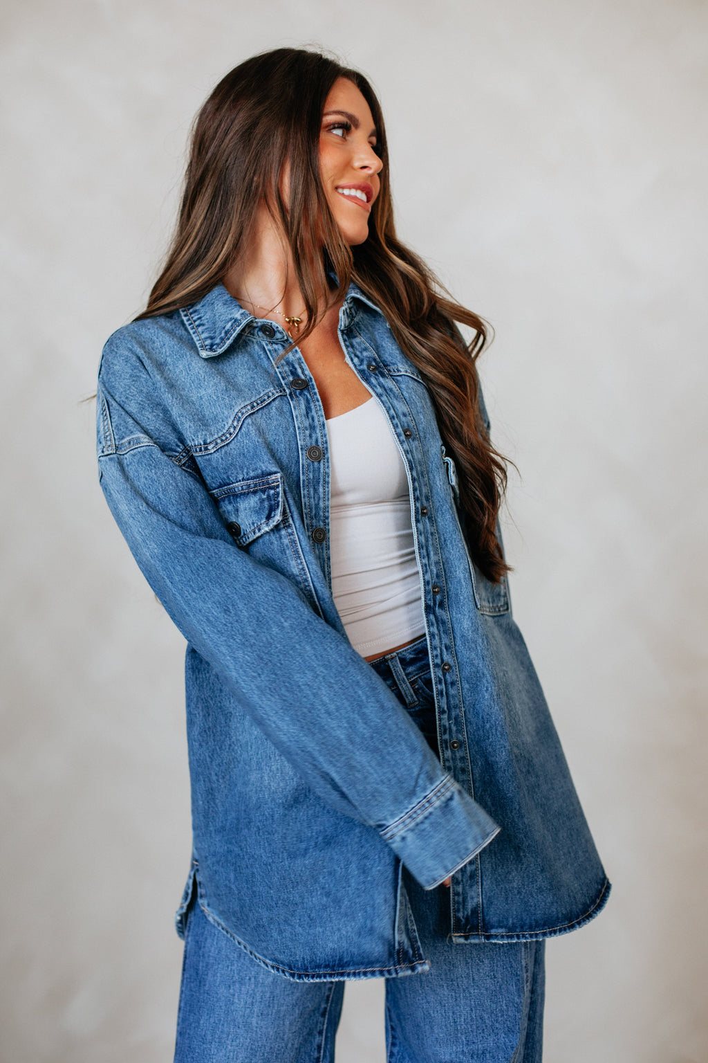 Sidnee Hidden Denim Jacket
