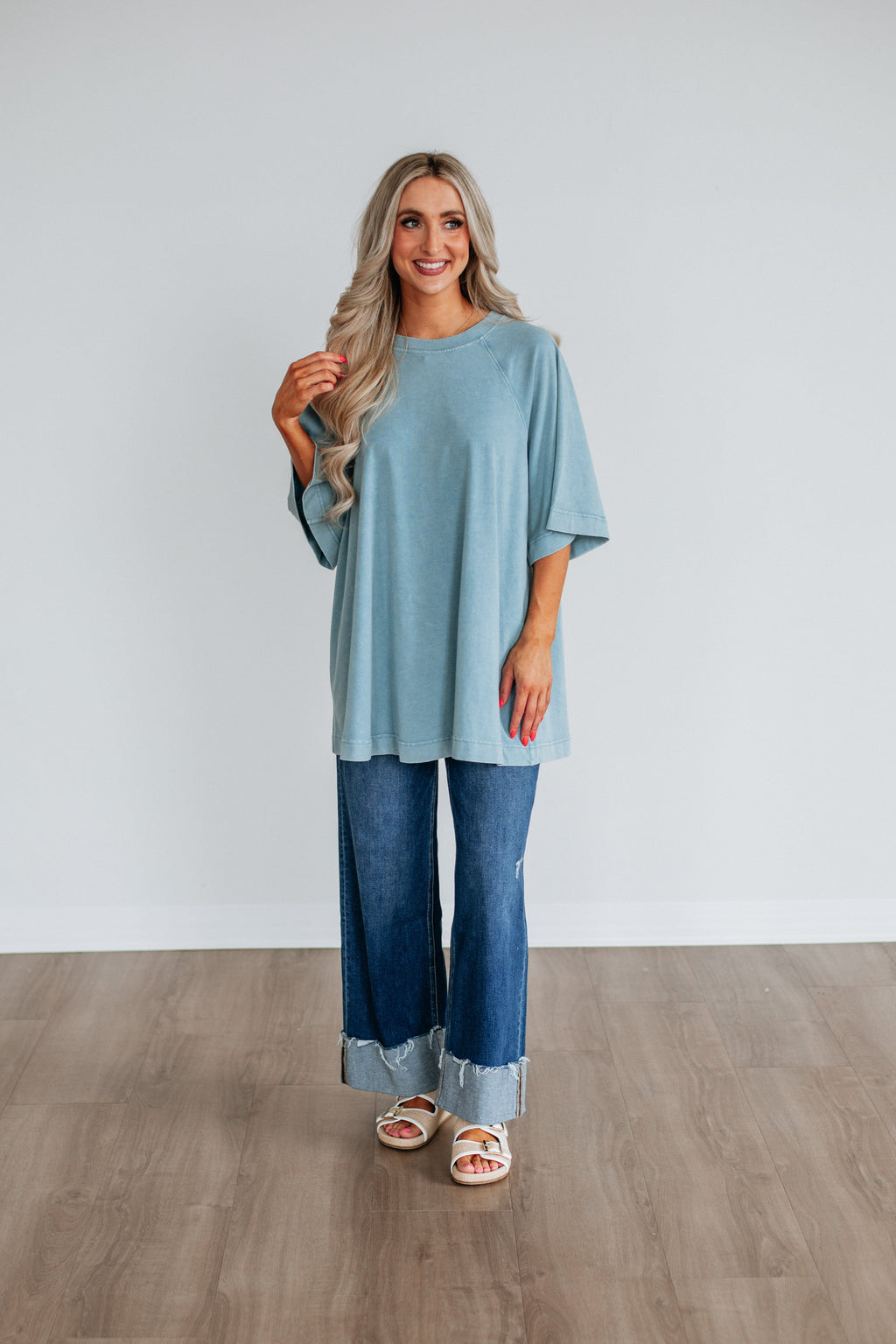 Skylen Oversized Tee - Dusty Coast