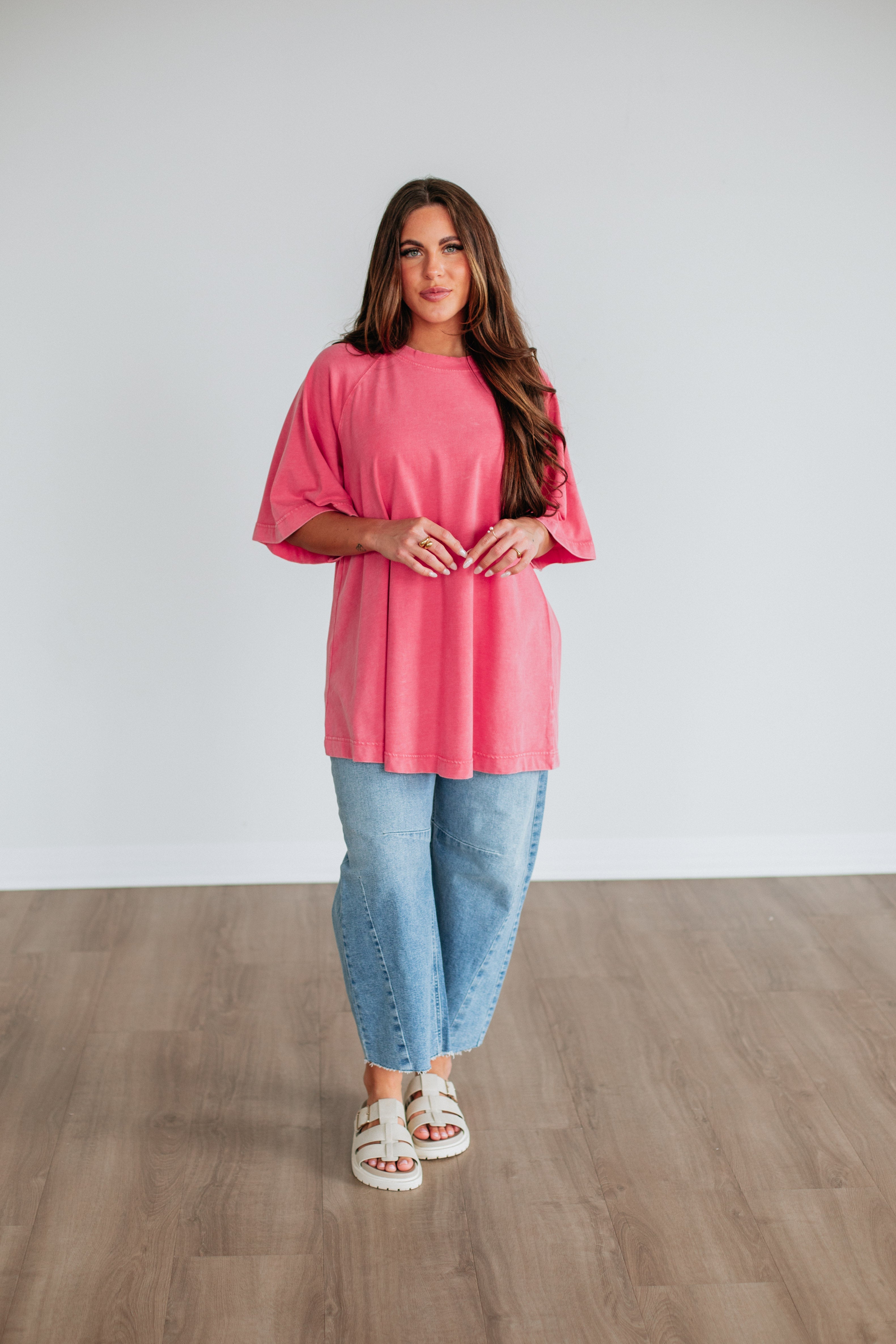 Skylen Oversized Tee - Strawberry