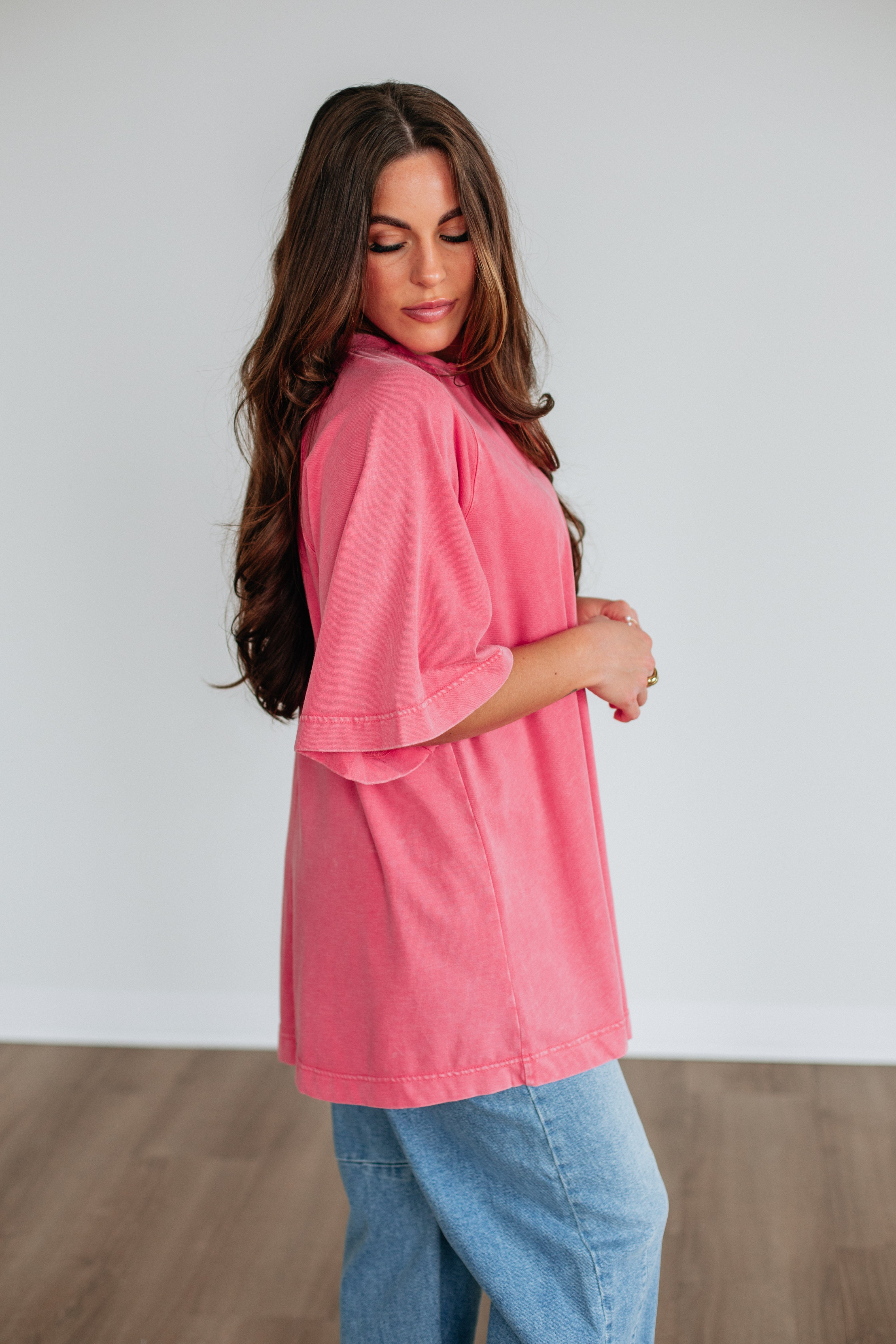 Skylen Oversized Tee - Strawberry