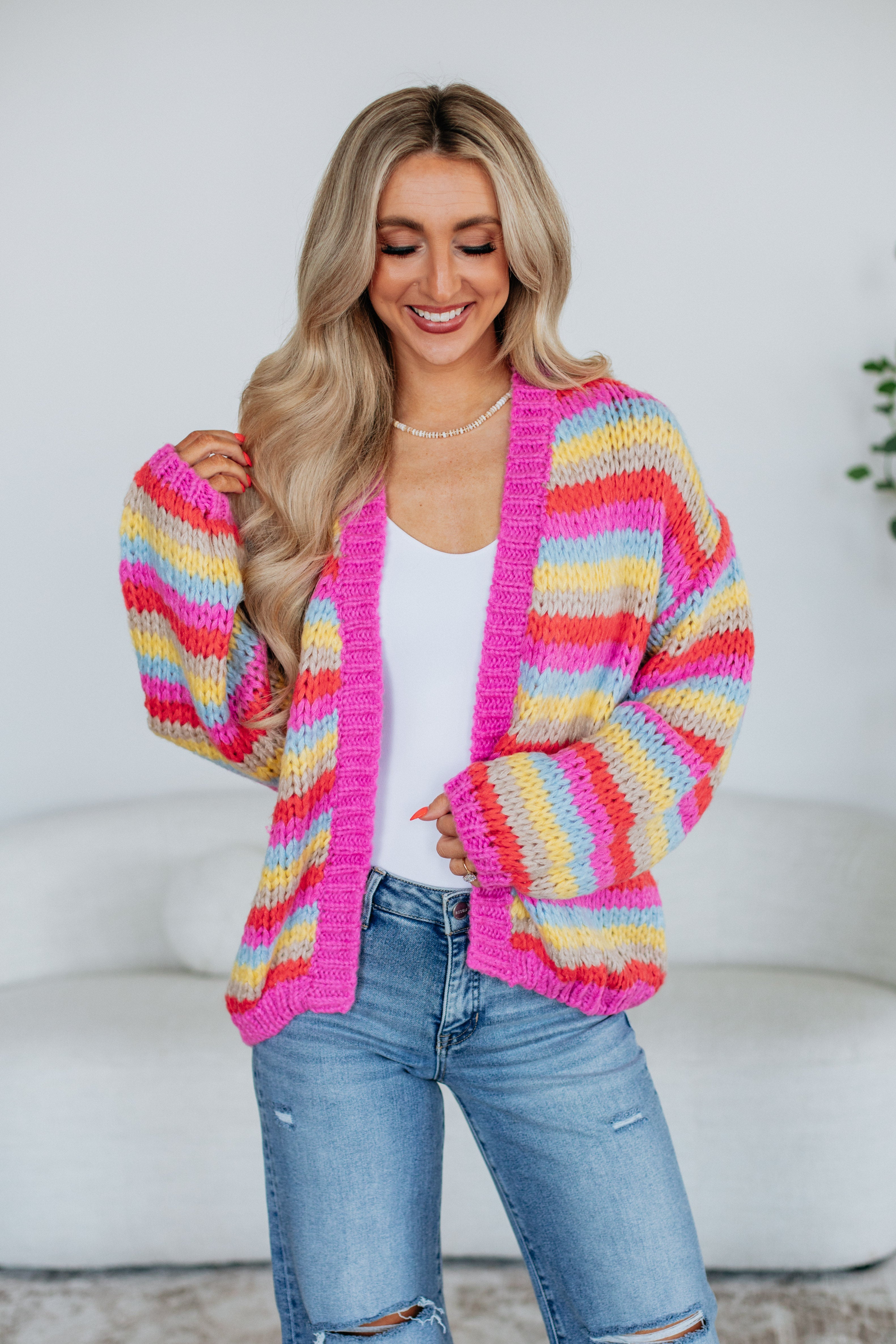 Noella Striped Cardigan