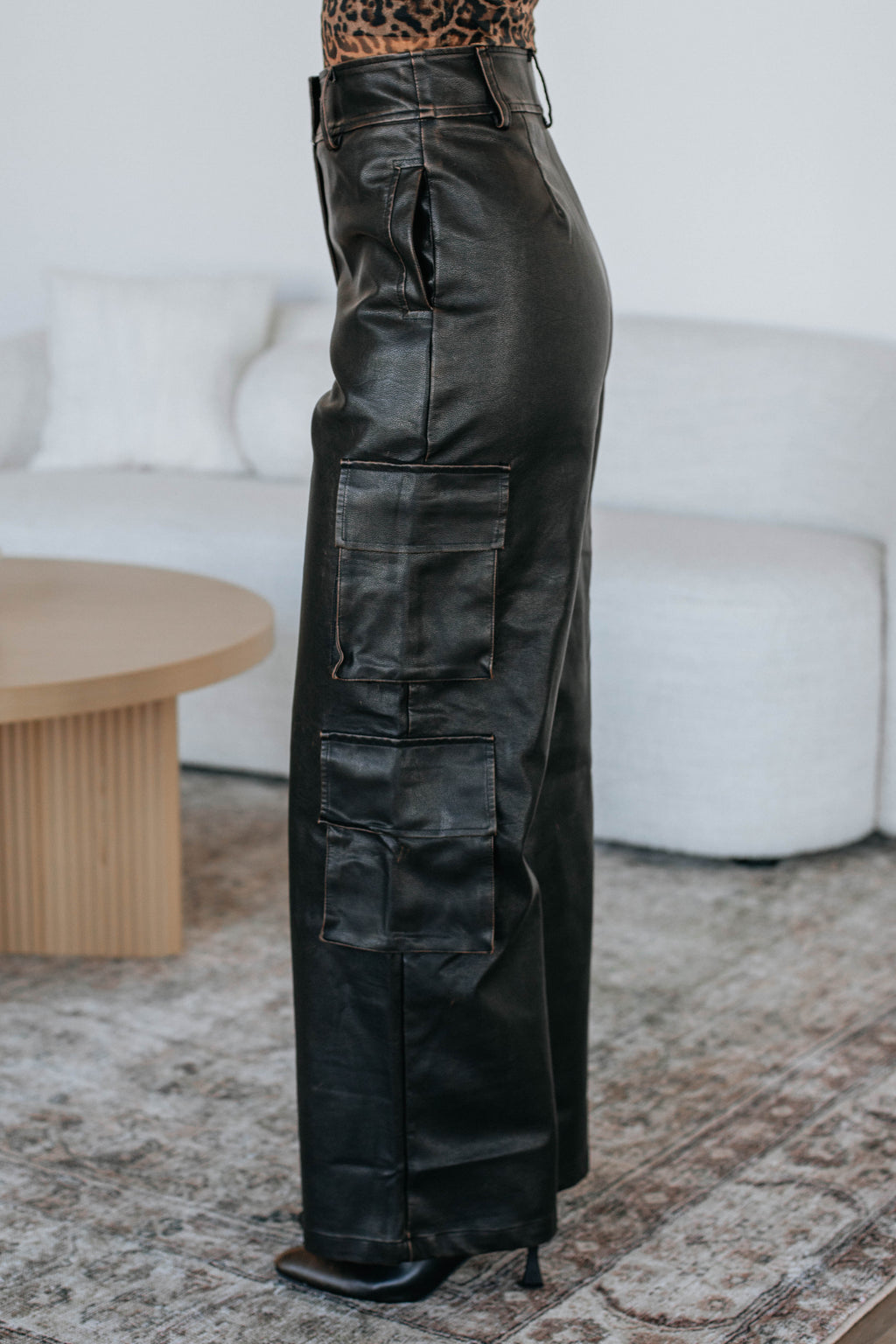 Suki Cargo Leather Pants