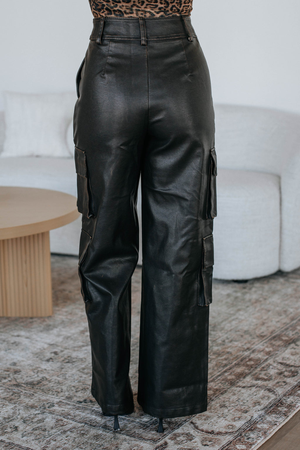 Suki Cargo Leather Pants