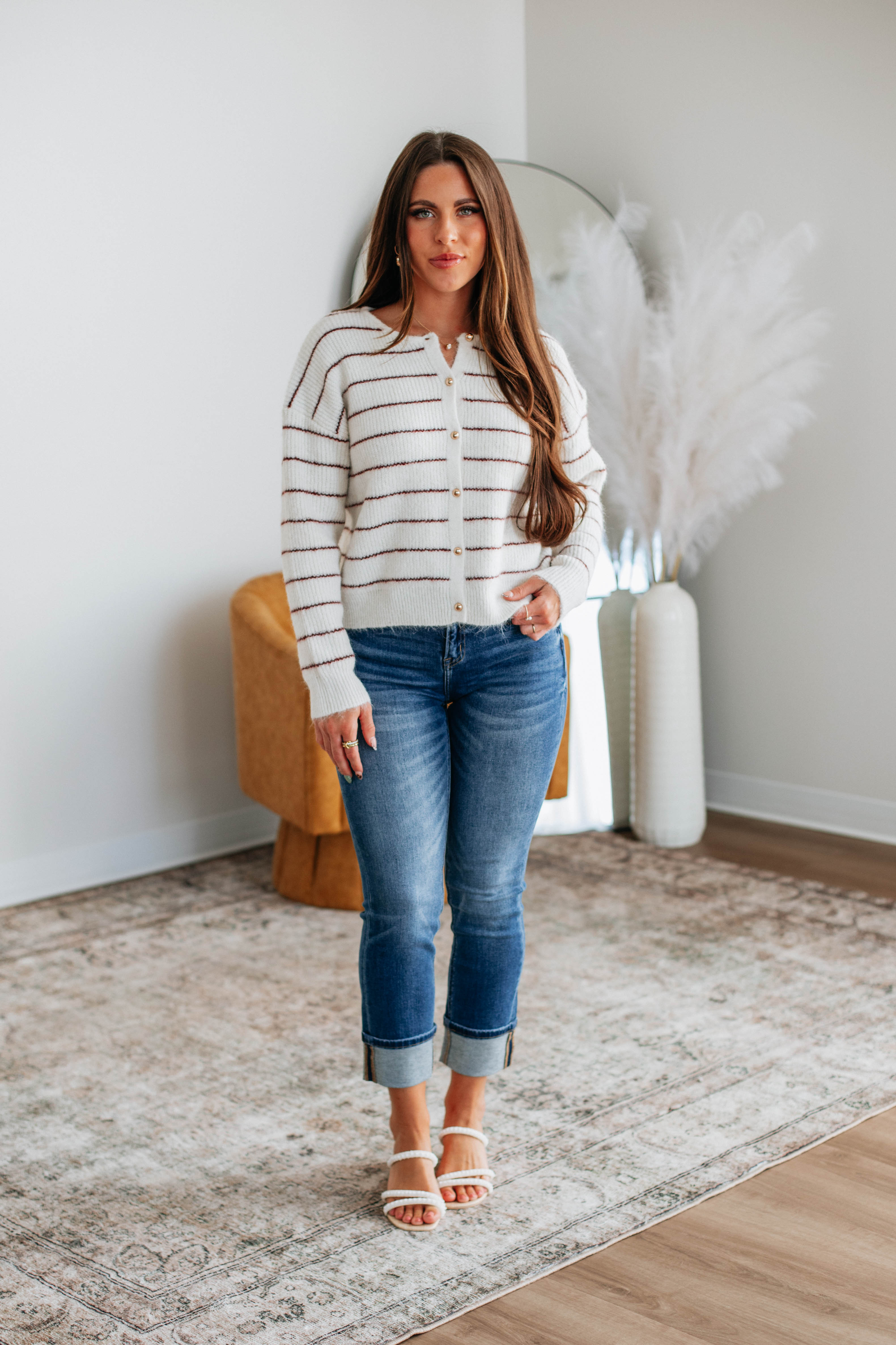 Taysha Striped Cardigan