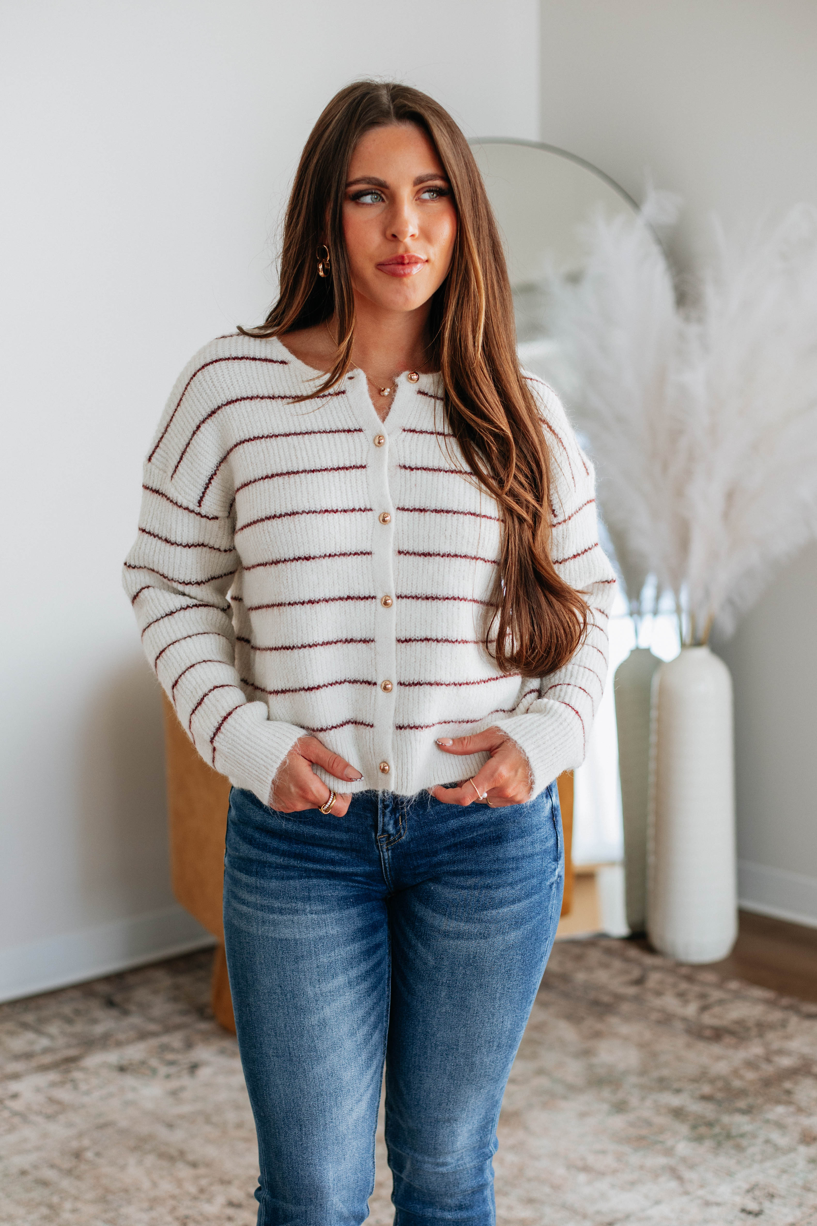 Taysha Striped Cardigan