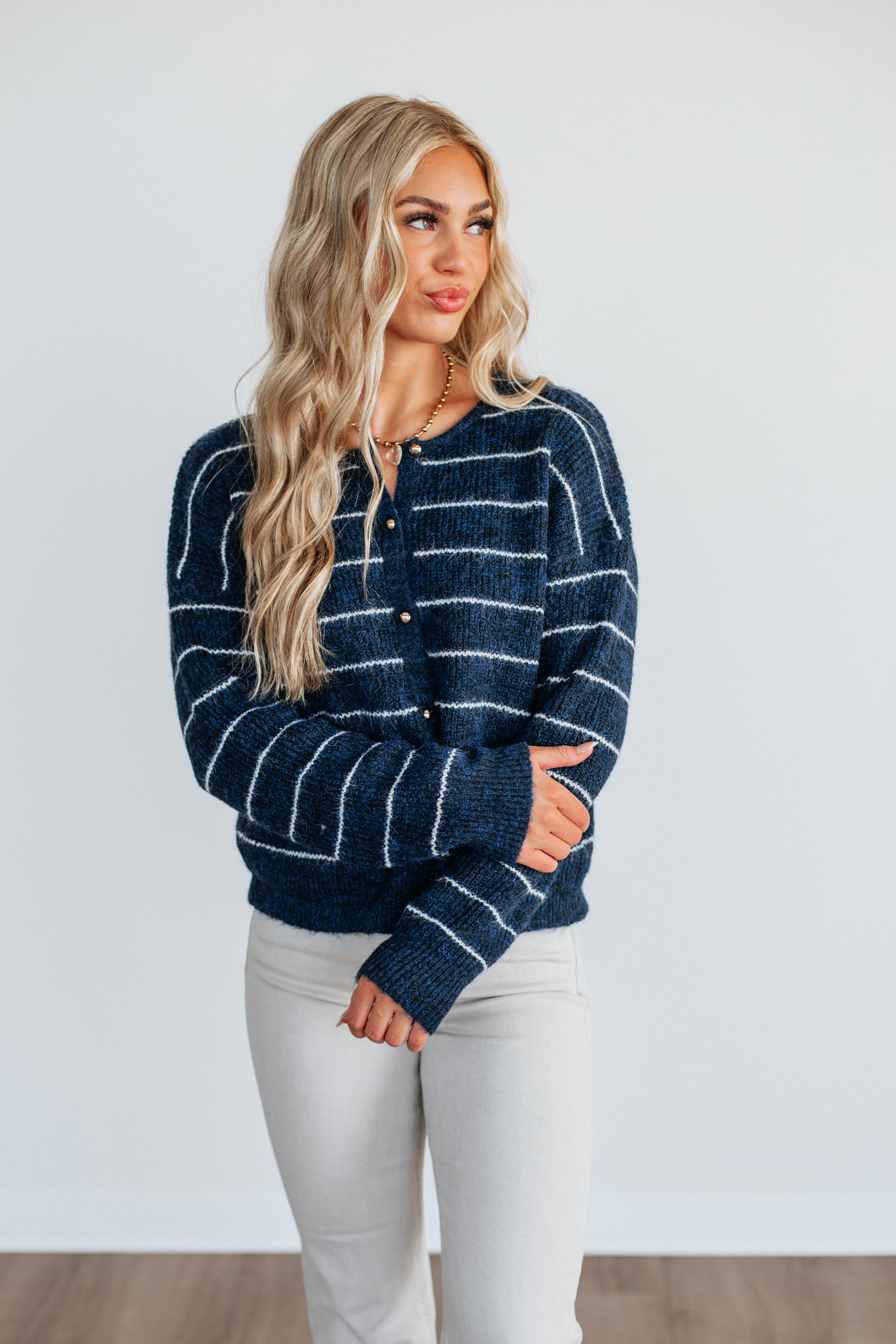 Taysha Striped Cardigan