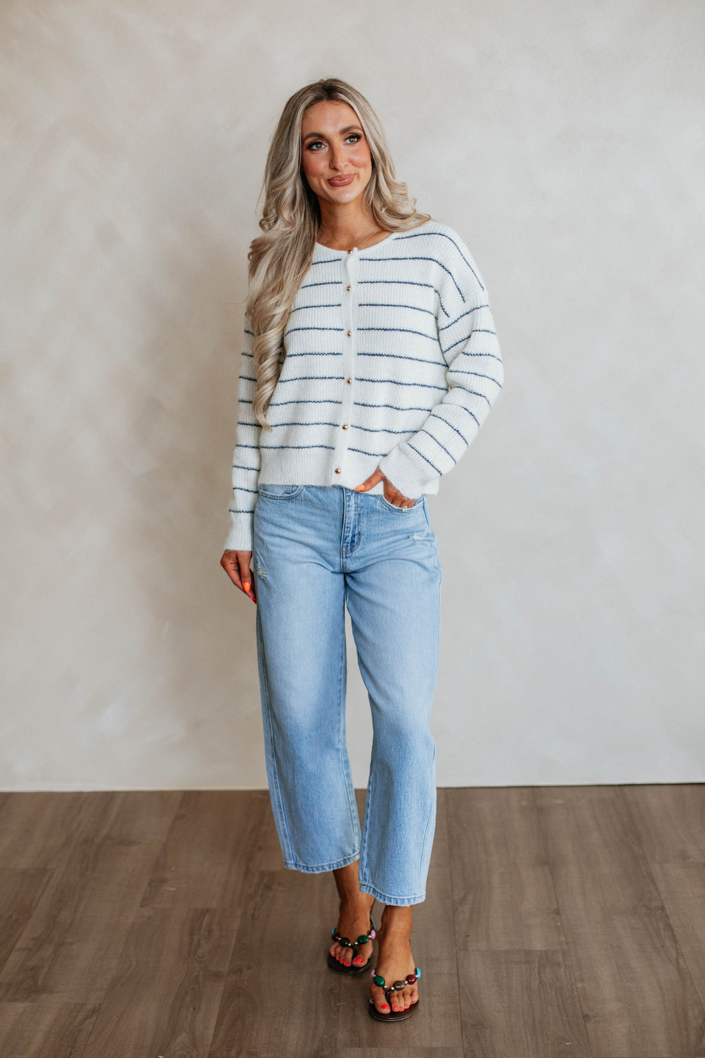 Taysha Striped Cardigan