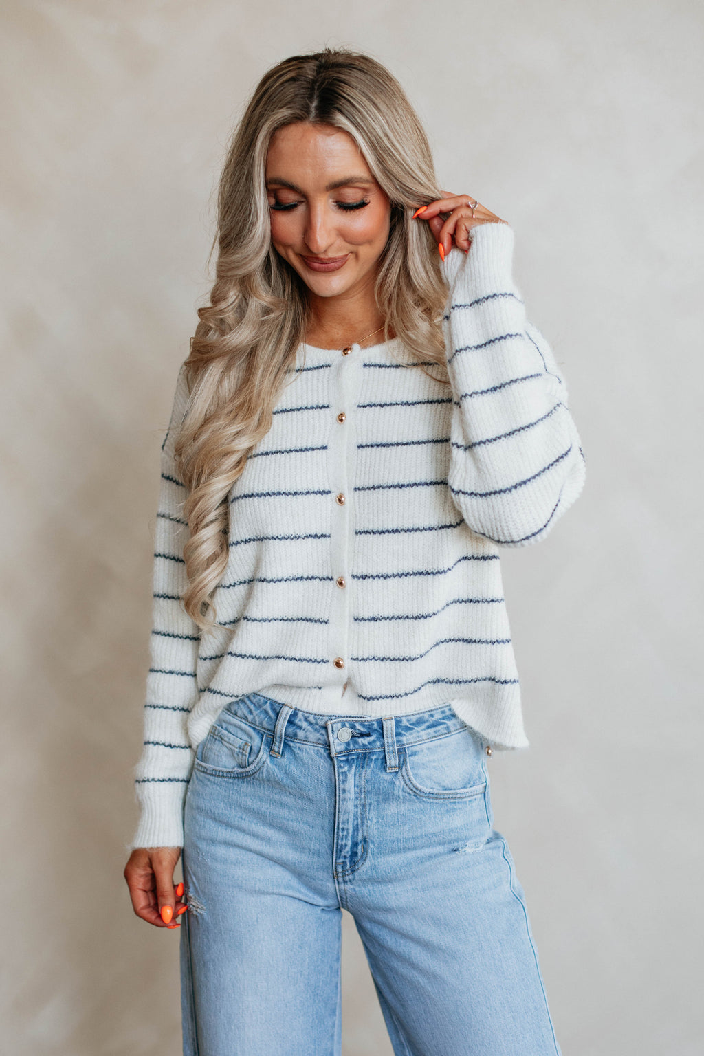 Taysha Striped Cardigan