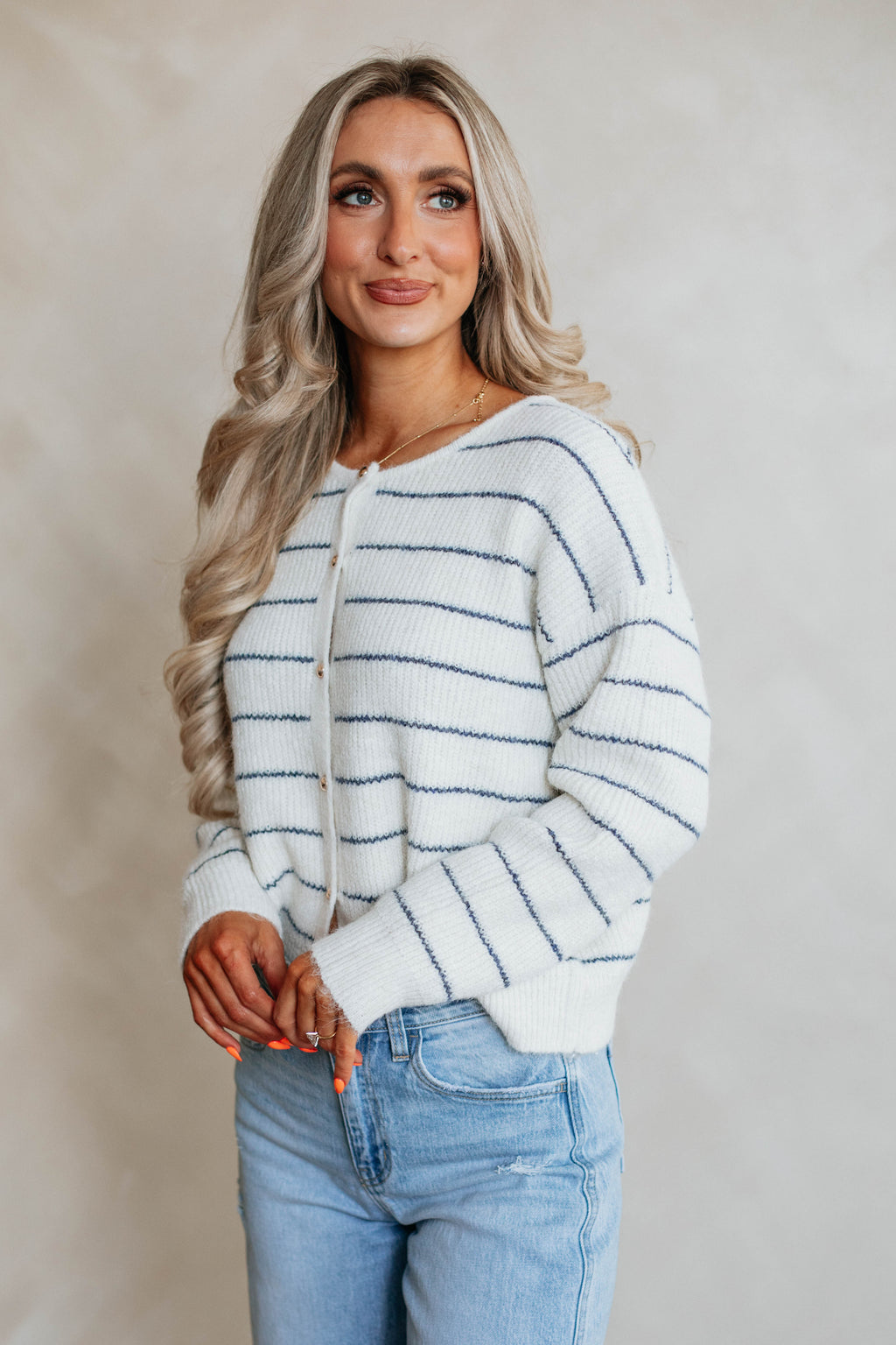 Taysha Striped Cardigan