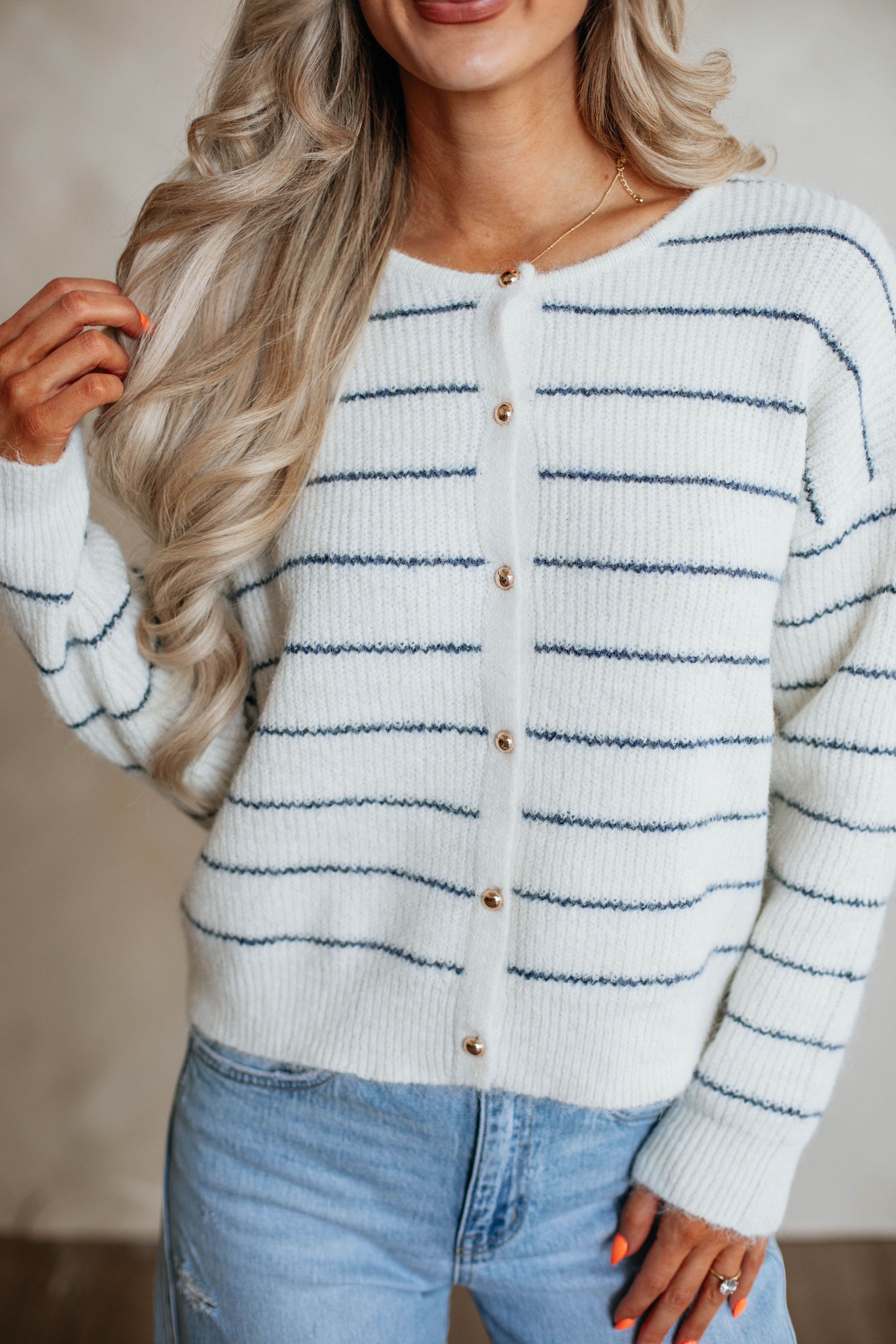 Taysha Striped Cardigan