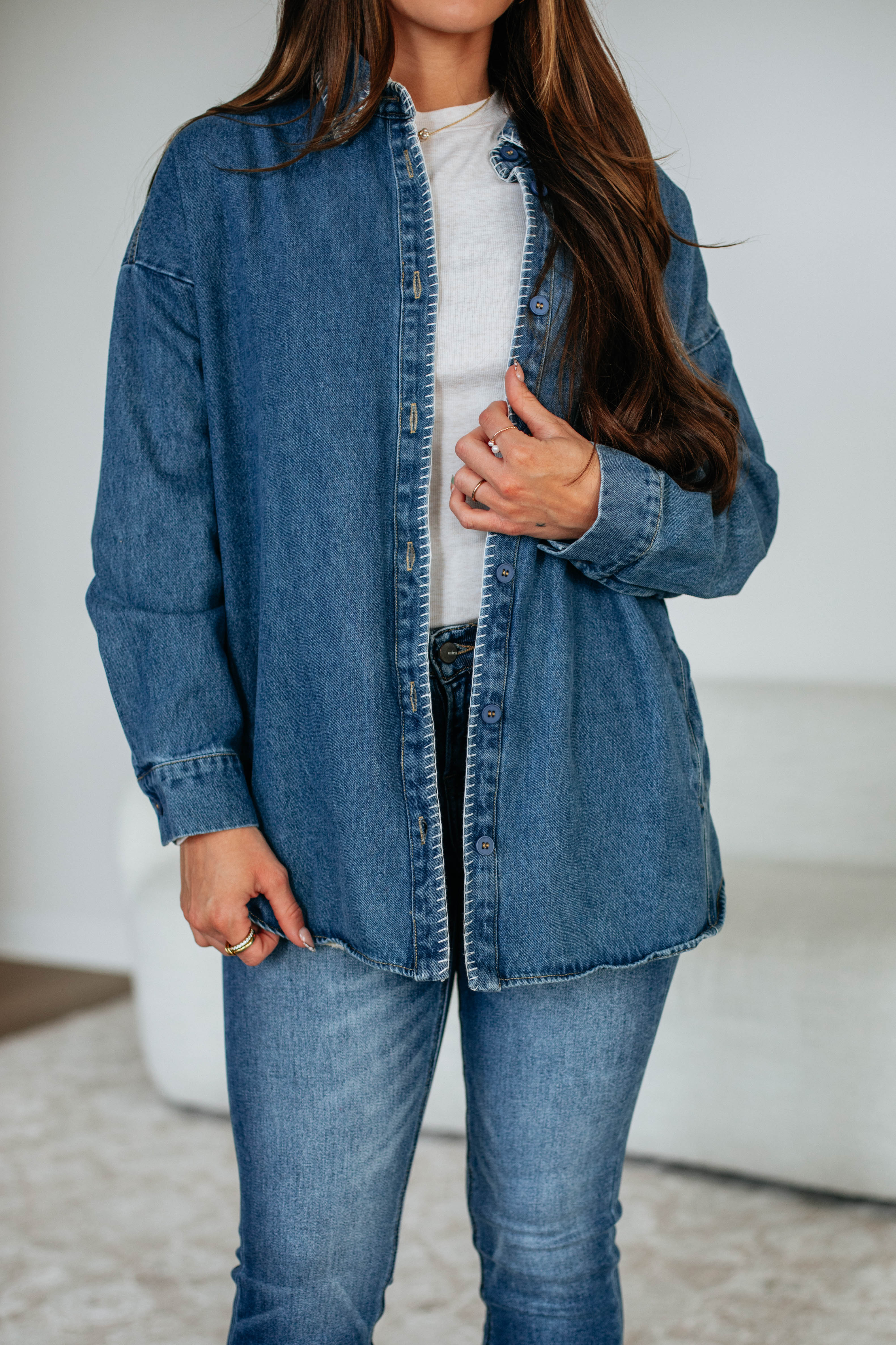 Debra Denim Shacket